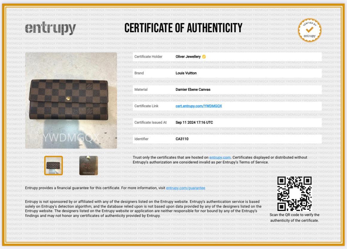 Louis Vuitton Damier Ebene Sarah Wallet