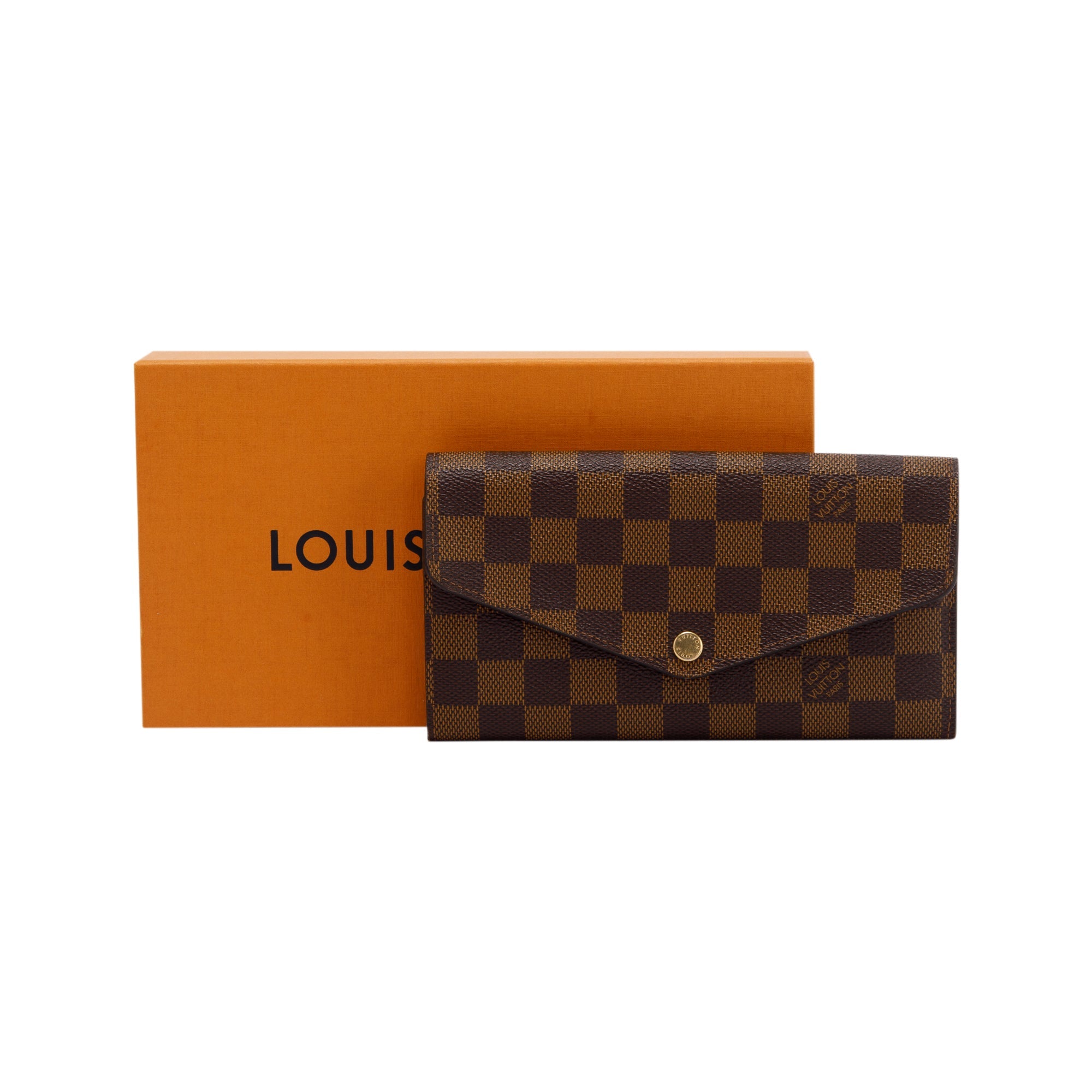 Louis Vuitton Damier Ebene Sarah Wallet w/ Box