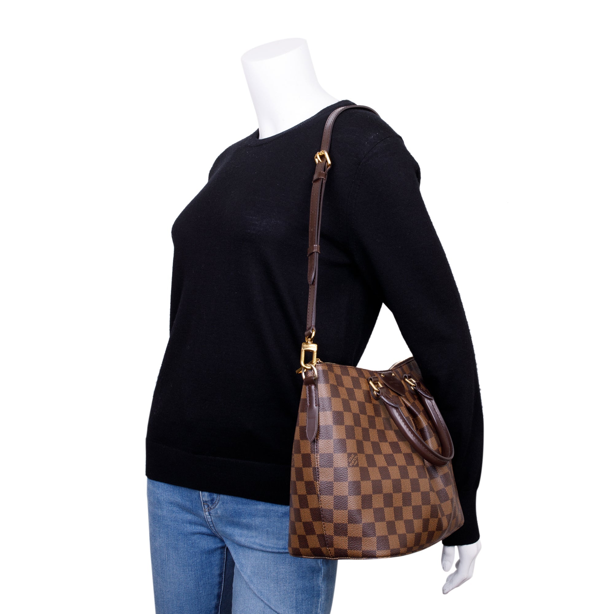 Louis Vuitton Damier Ebene Siena MM w/ Box & Strap