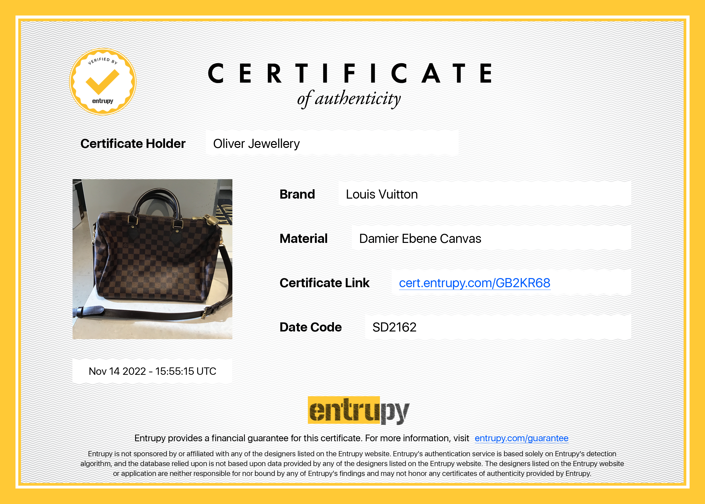 Louis Vuitton Damier Ebene Speedy Bandouliere 30