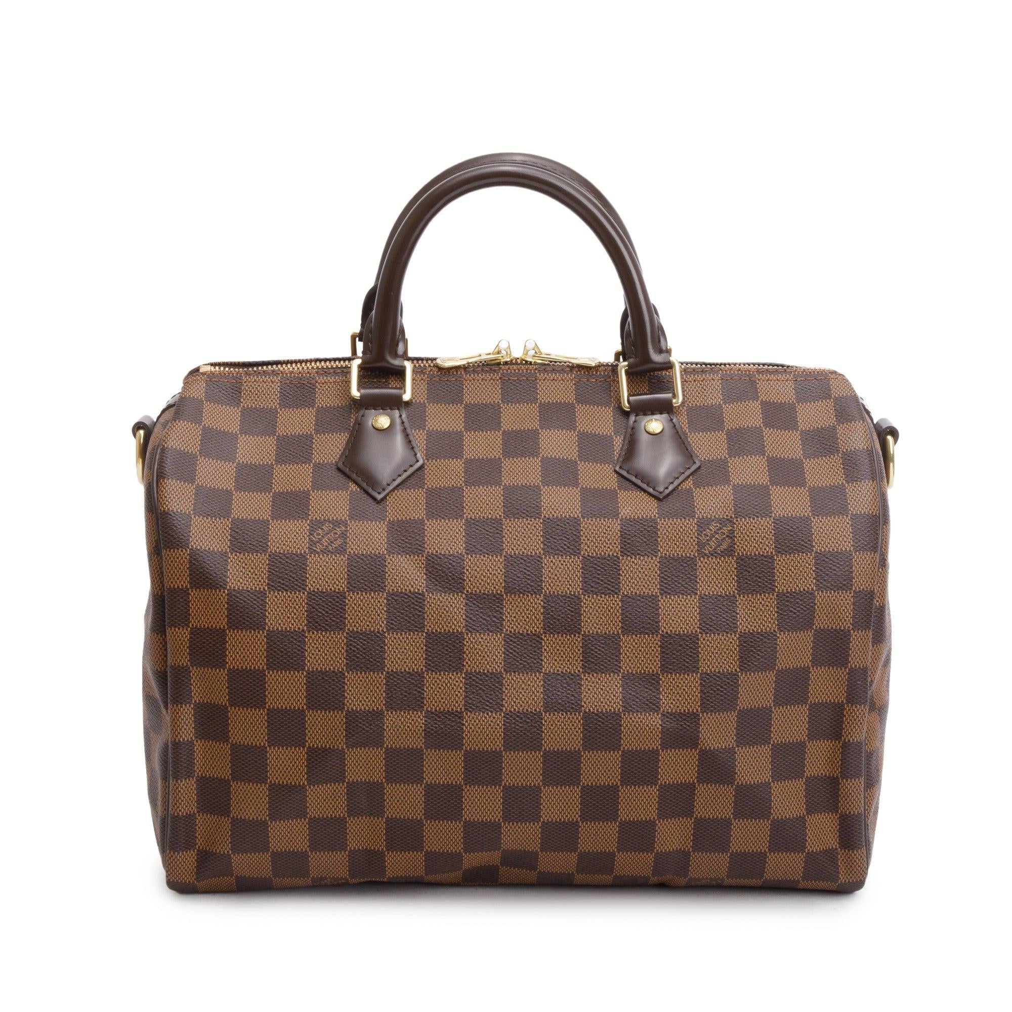 Louis Vuitton Damier Ebene Speedy Bandouliere 30 w/ Strap