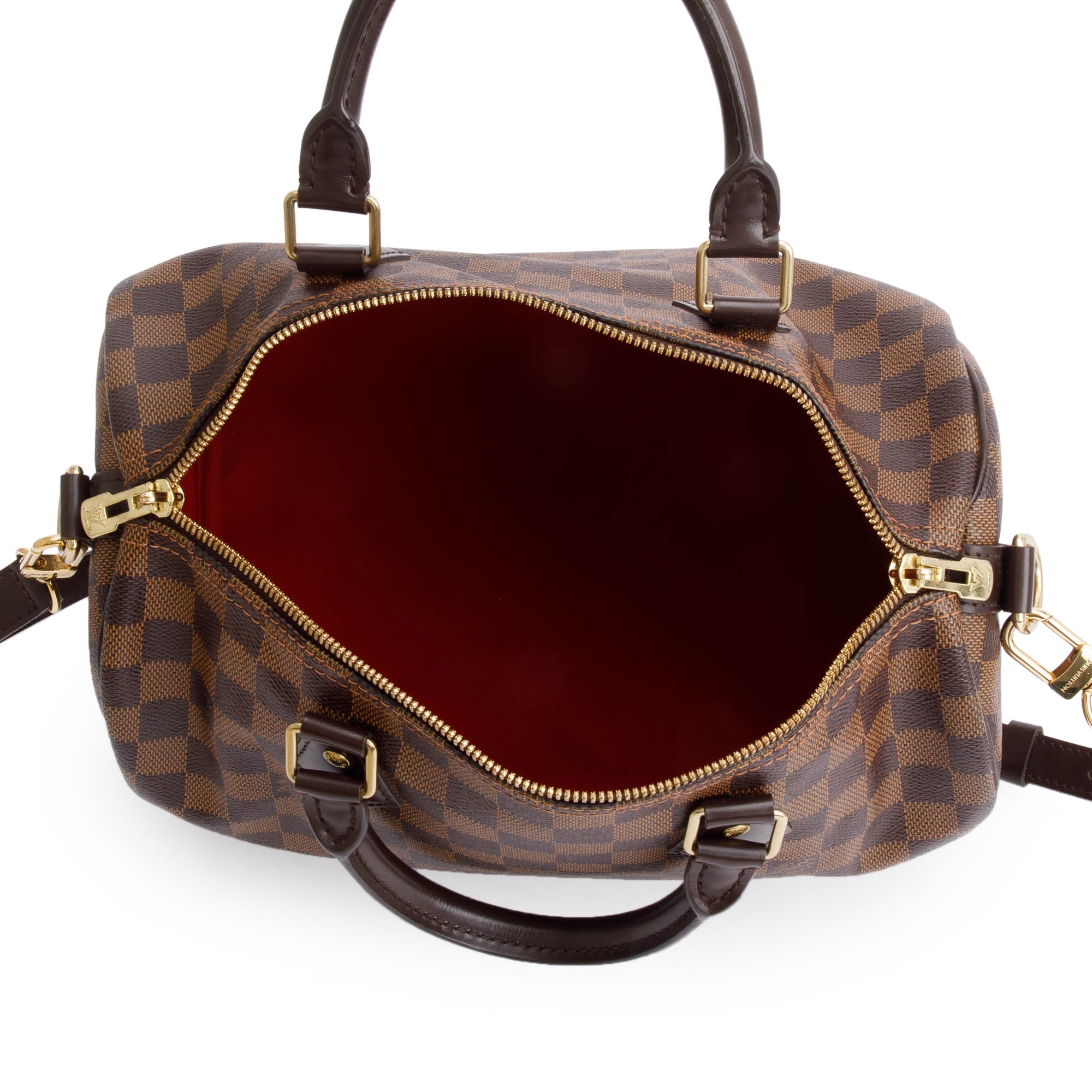 Louis Vuitton Damier Ebene Speedy Bandouliere 30 w/ Strap