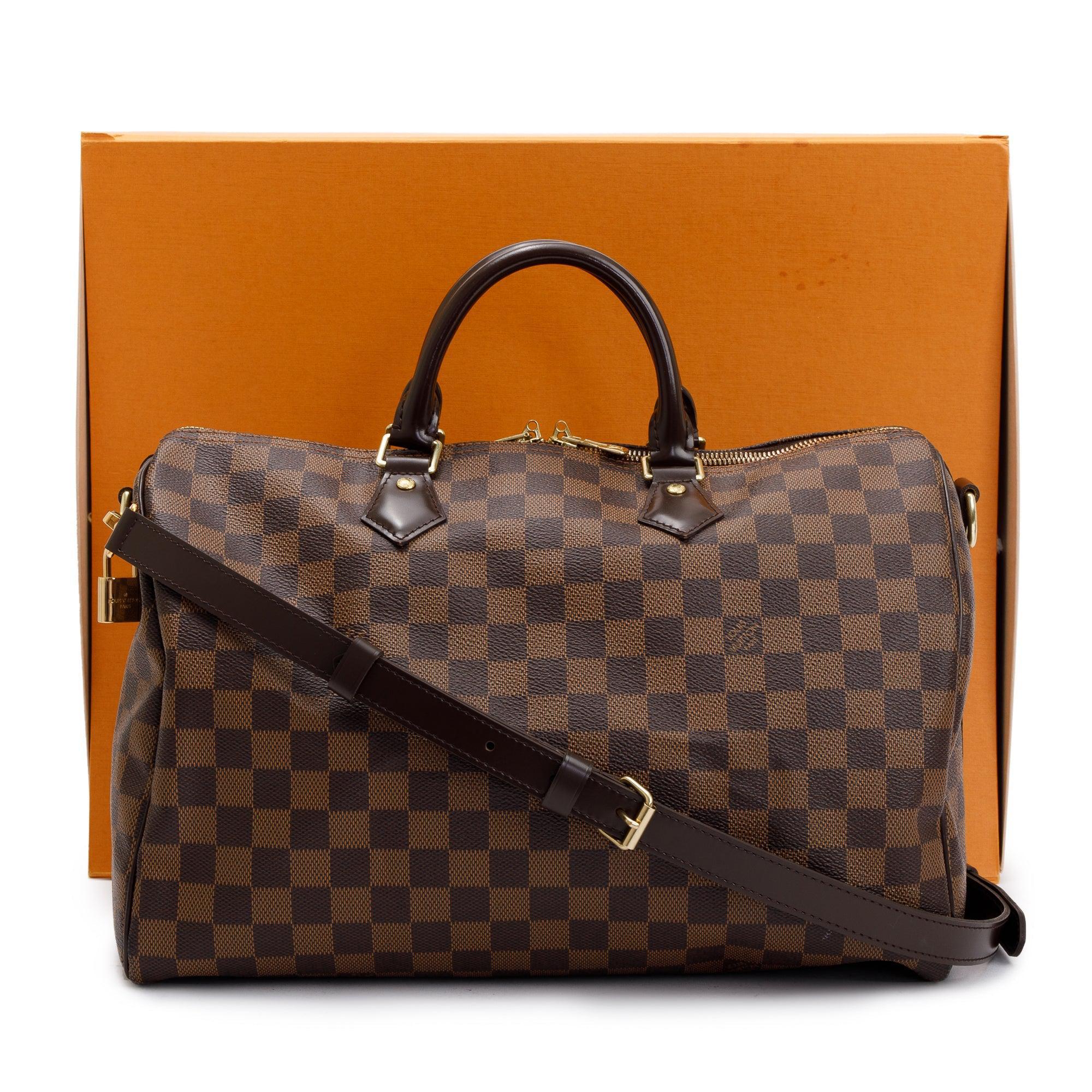 Louis Vuitton Damier Ebene Speedy Bandouliere 35 w/ Box & Receipt