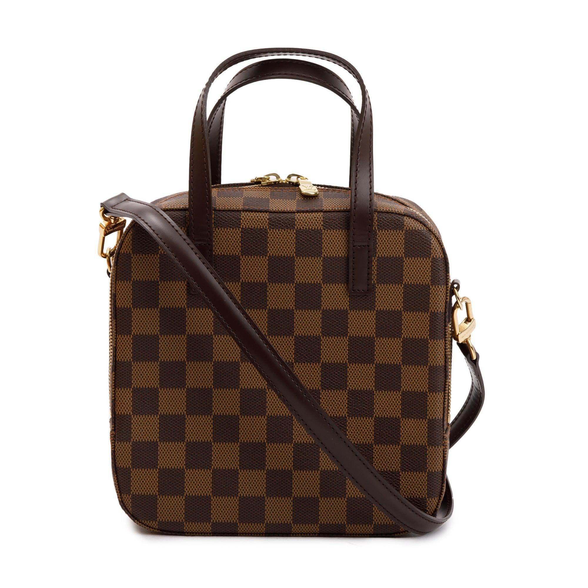 Louis Vuitton Damier Ebene Spontini Bag w/ Strap & Box