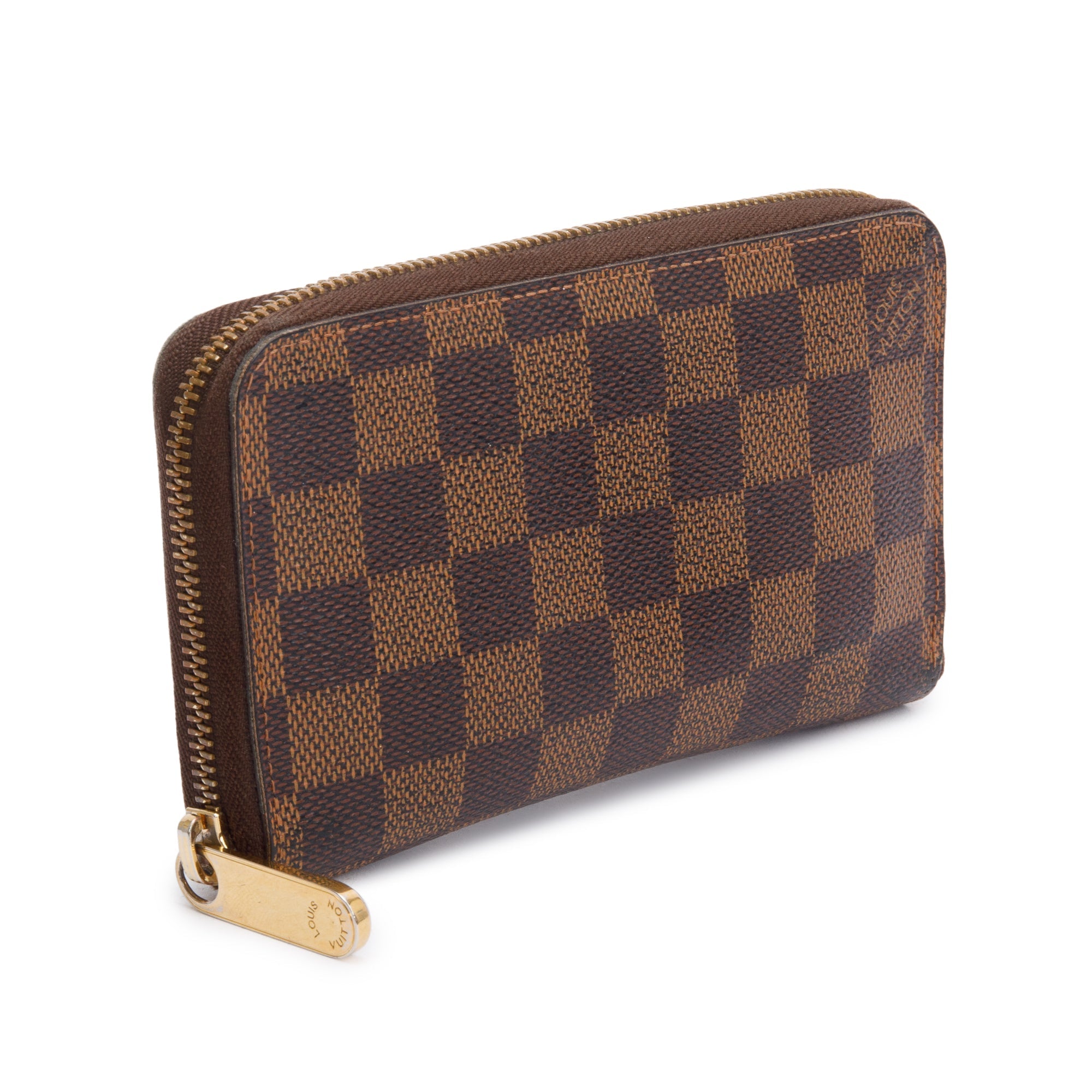 Louis Vuitton Damier Ebene Zippy Compact Wallet w/ Box & Receipt
