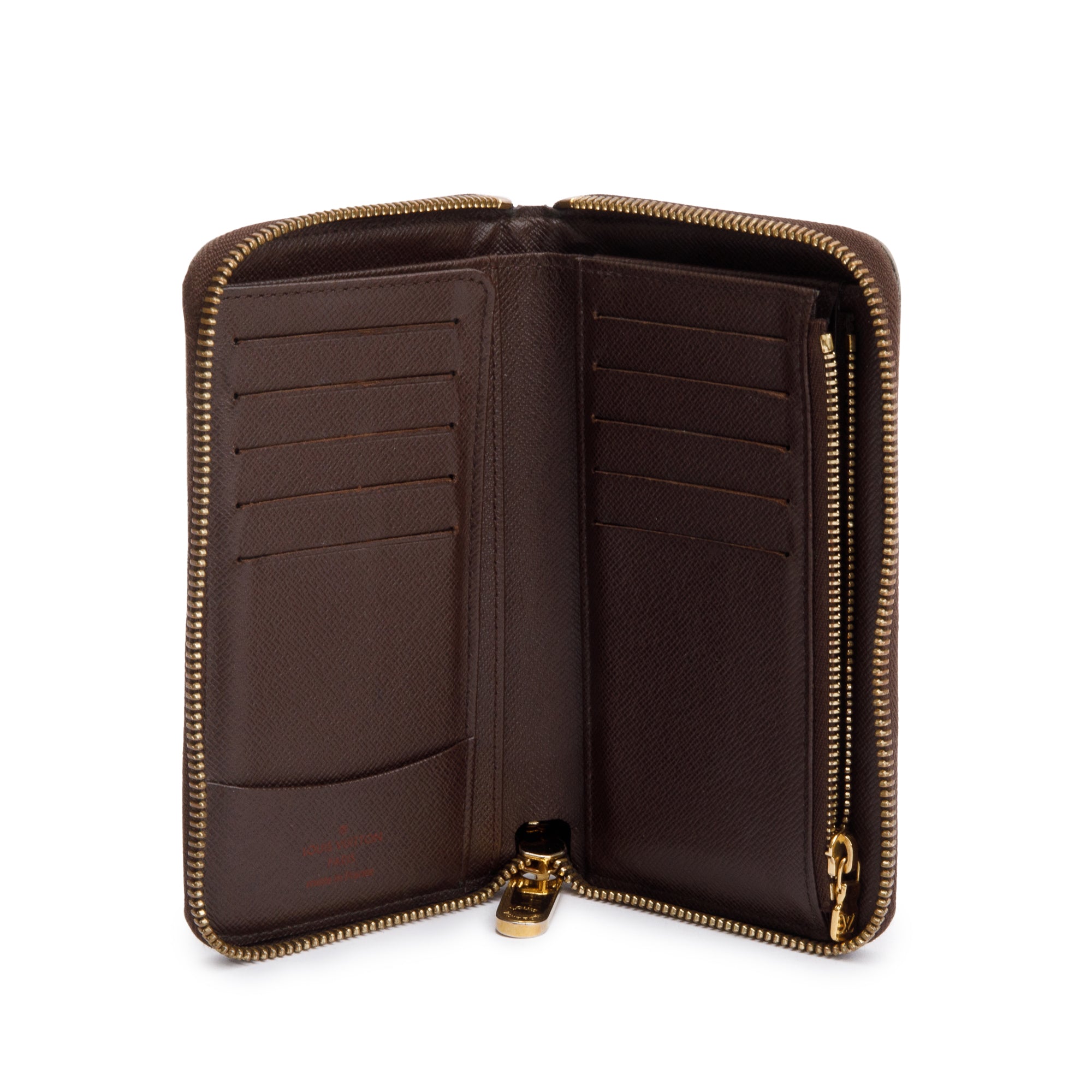 Louis Vuitton Damier Ebene Zippy Compact Wallet w/ Box & Receipt