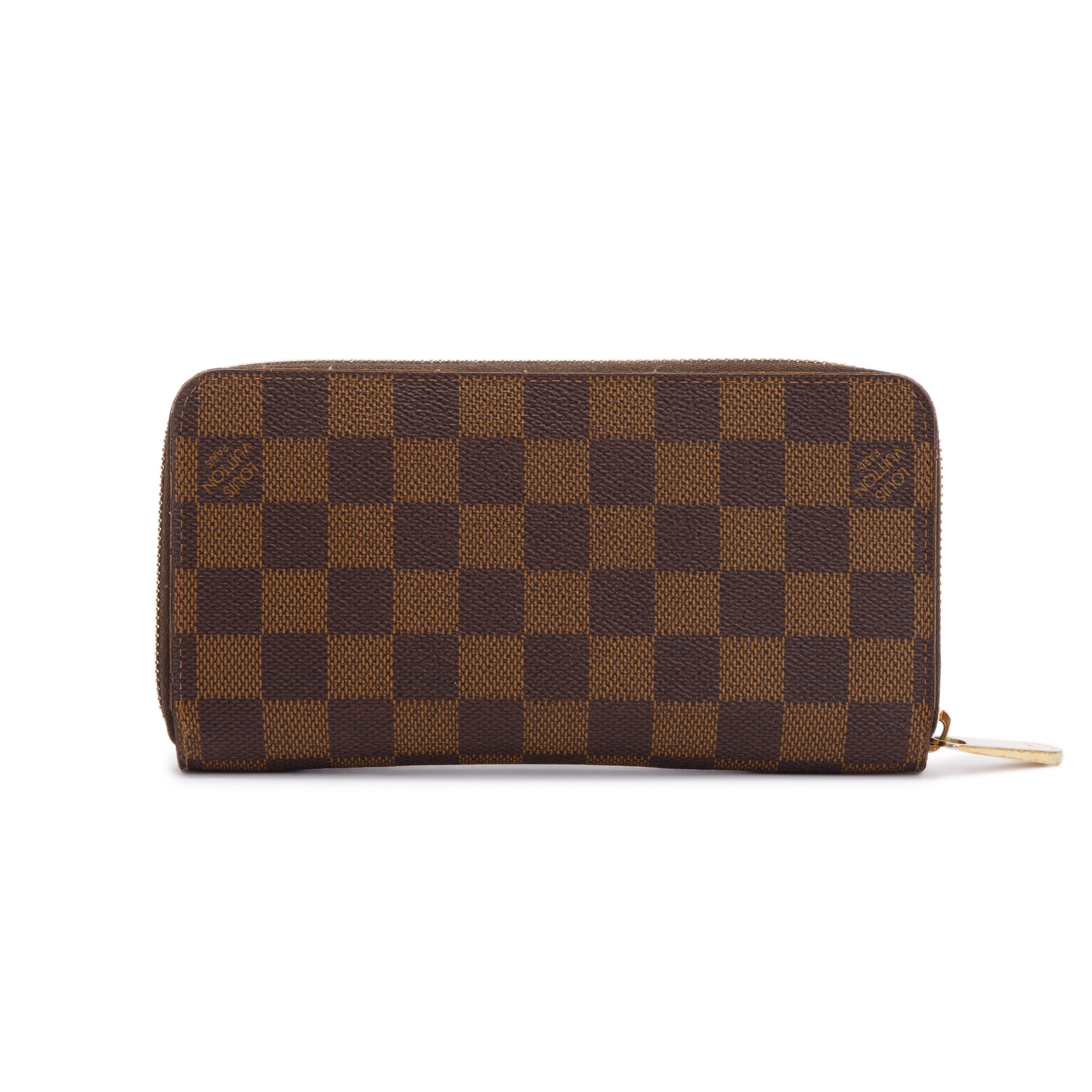 Louis Vuitton Damier Ebene Zippy Wallet w/ Box & Receipt