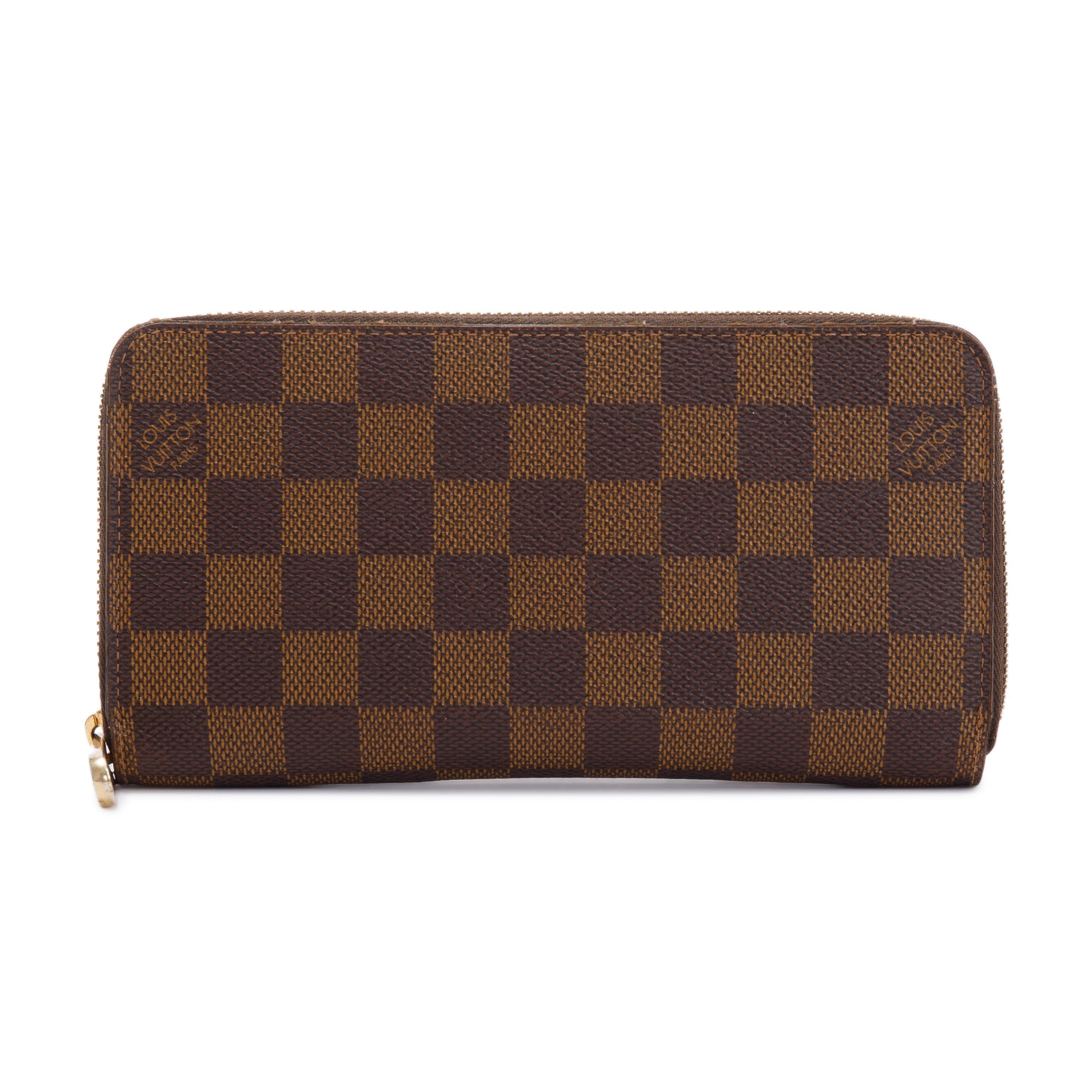 Louis Vuitton Damier Ebene Zippy Wallet w/ Box & Receipt