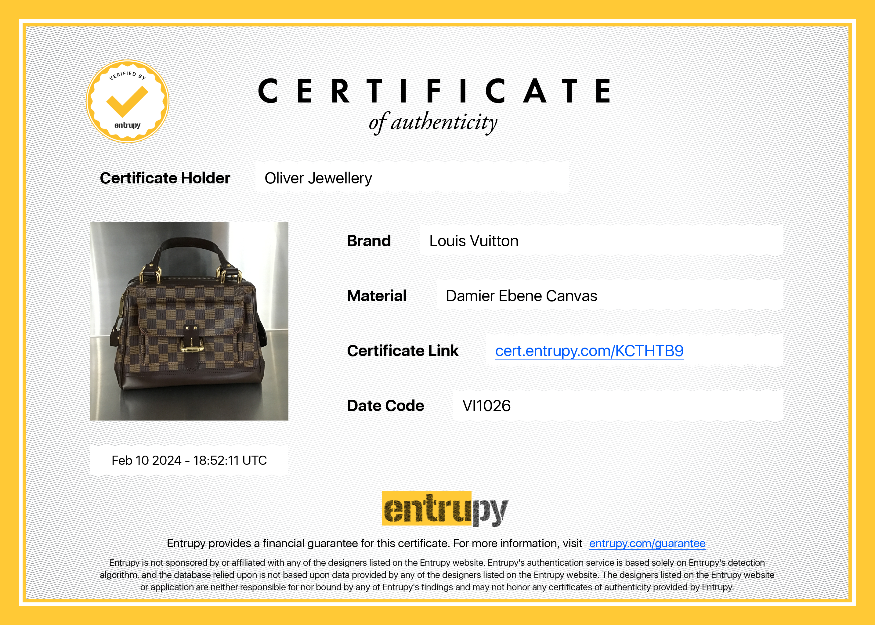 Louis Vuitton Damier Ebene knightsbridge