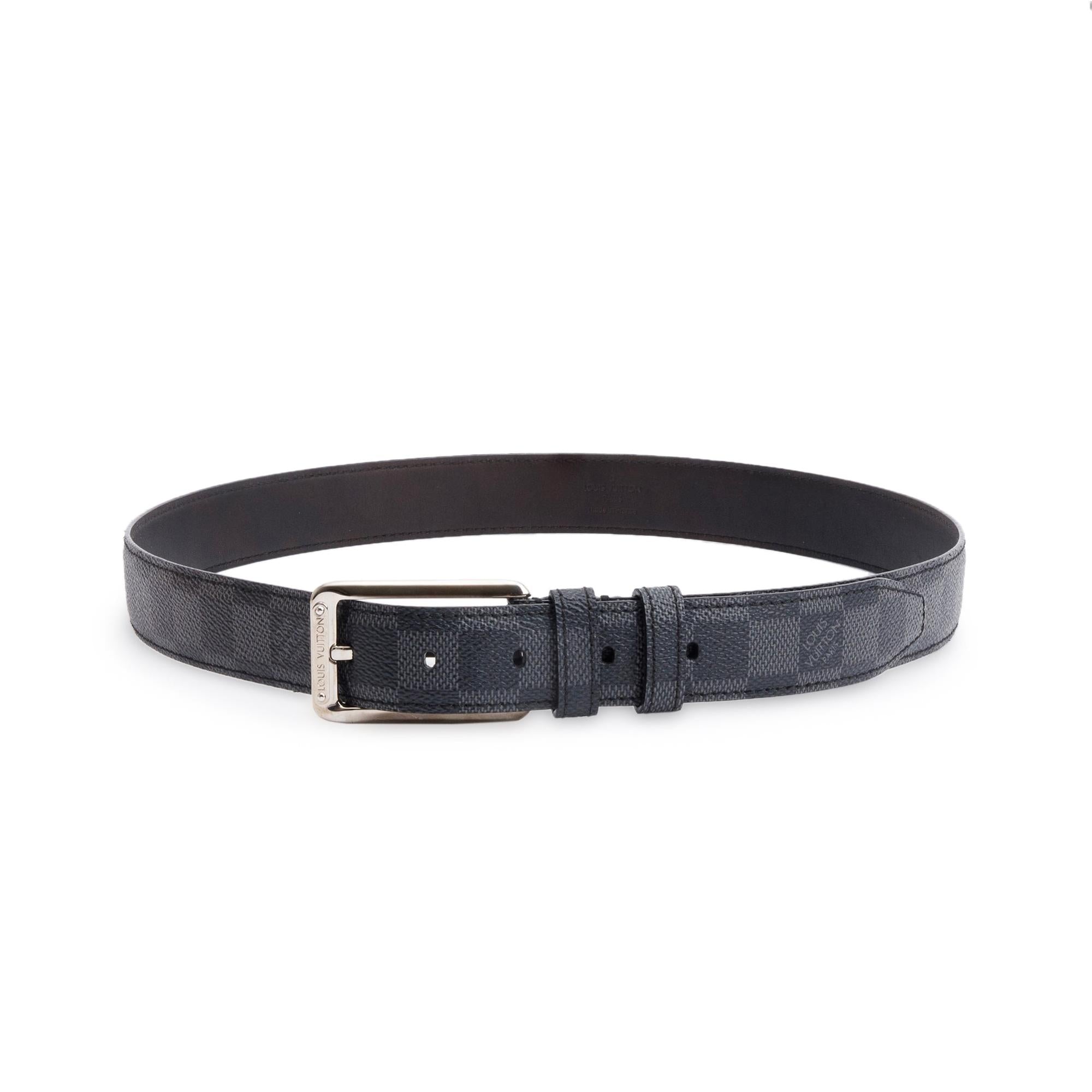 Louis Vuitton Damier Graphite 30 MM Belt, Size 90 36