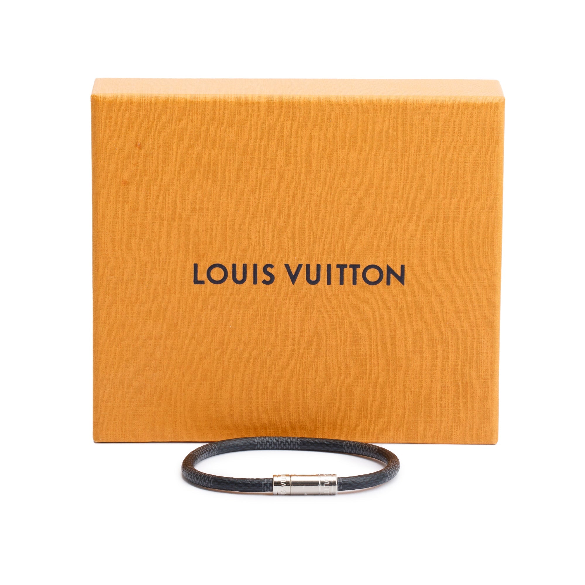 Louis Vuitton Damier Graphite Keep It Bracelet w/ Box