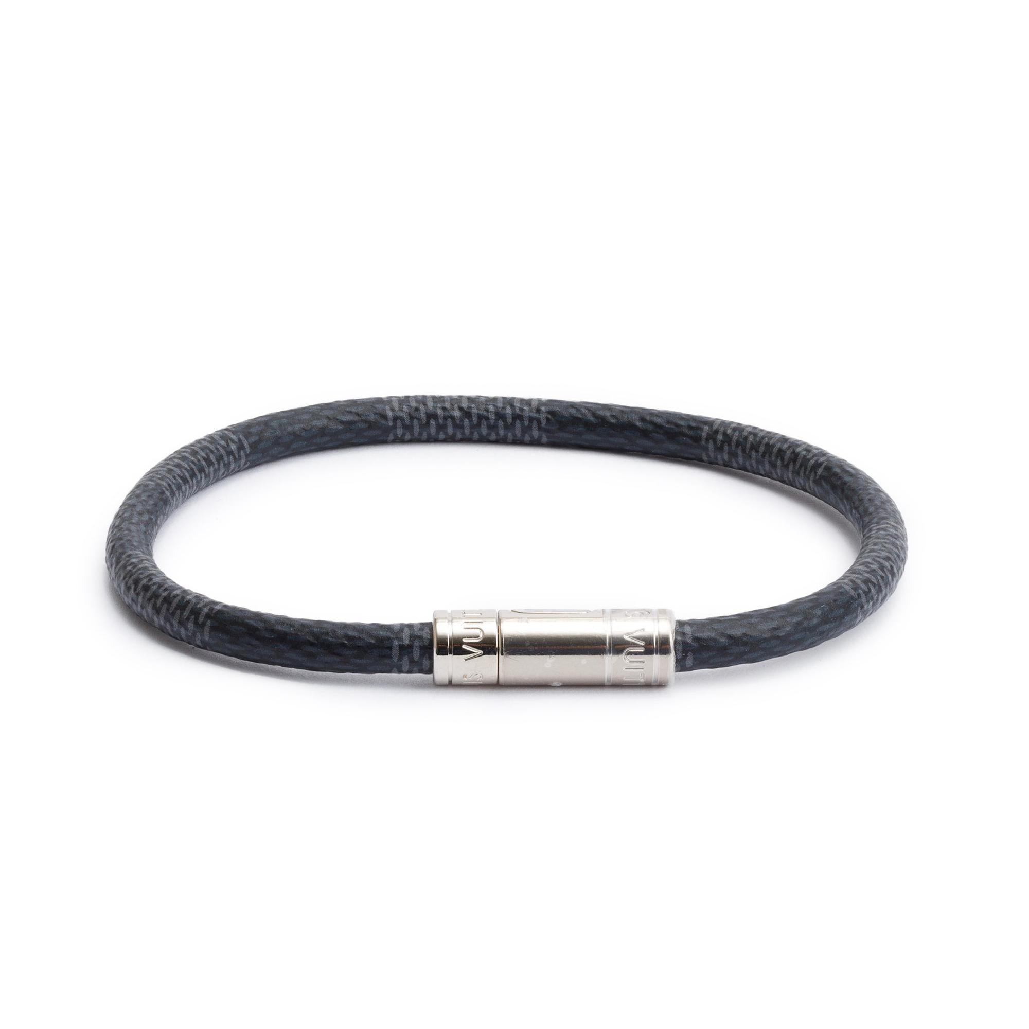 Louis Vuitton Damier Graphite Keep It Bracelet w/ Box