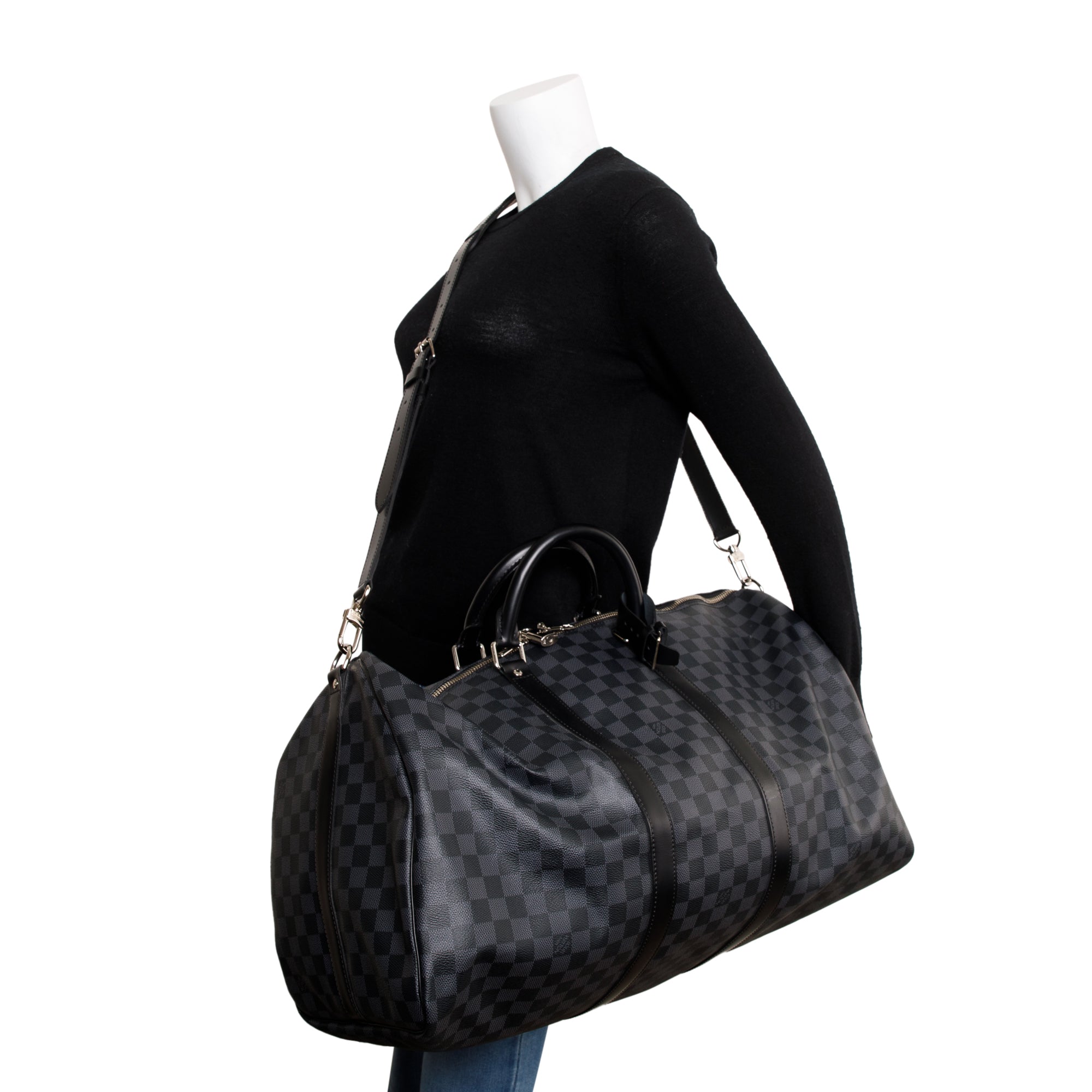 Louis Vuitton Damier Graphite Keepall Bandouliere 55 w/ Strap