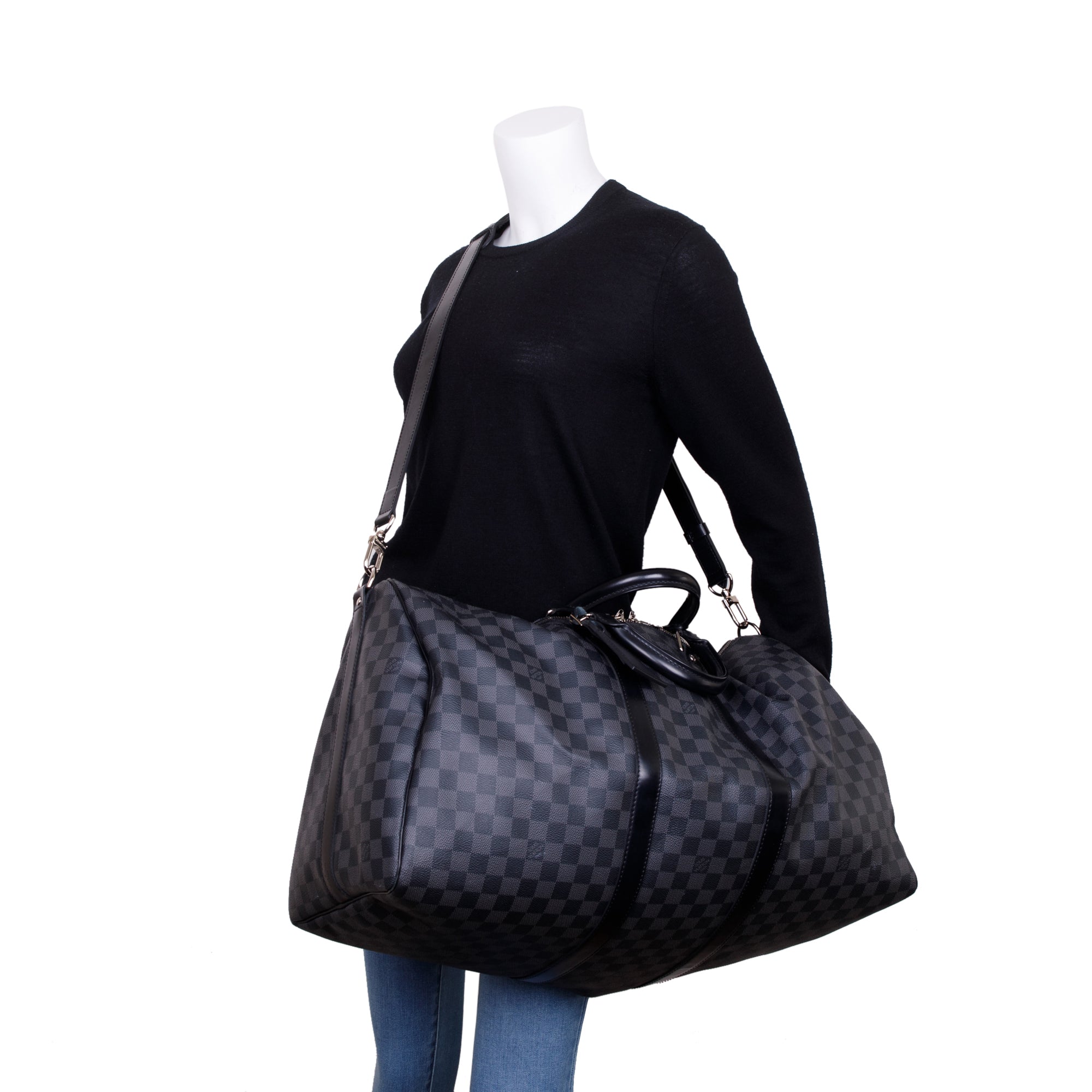 Louis Vuitton Damier Graphite Keepall Bandouliere 55 w/ Strap