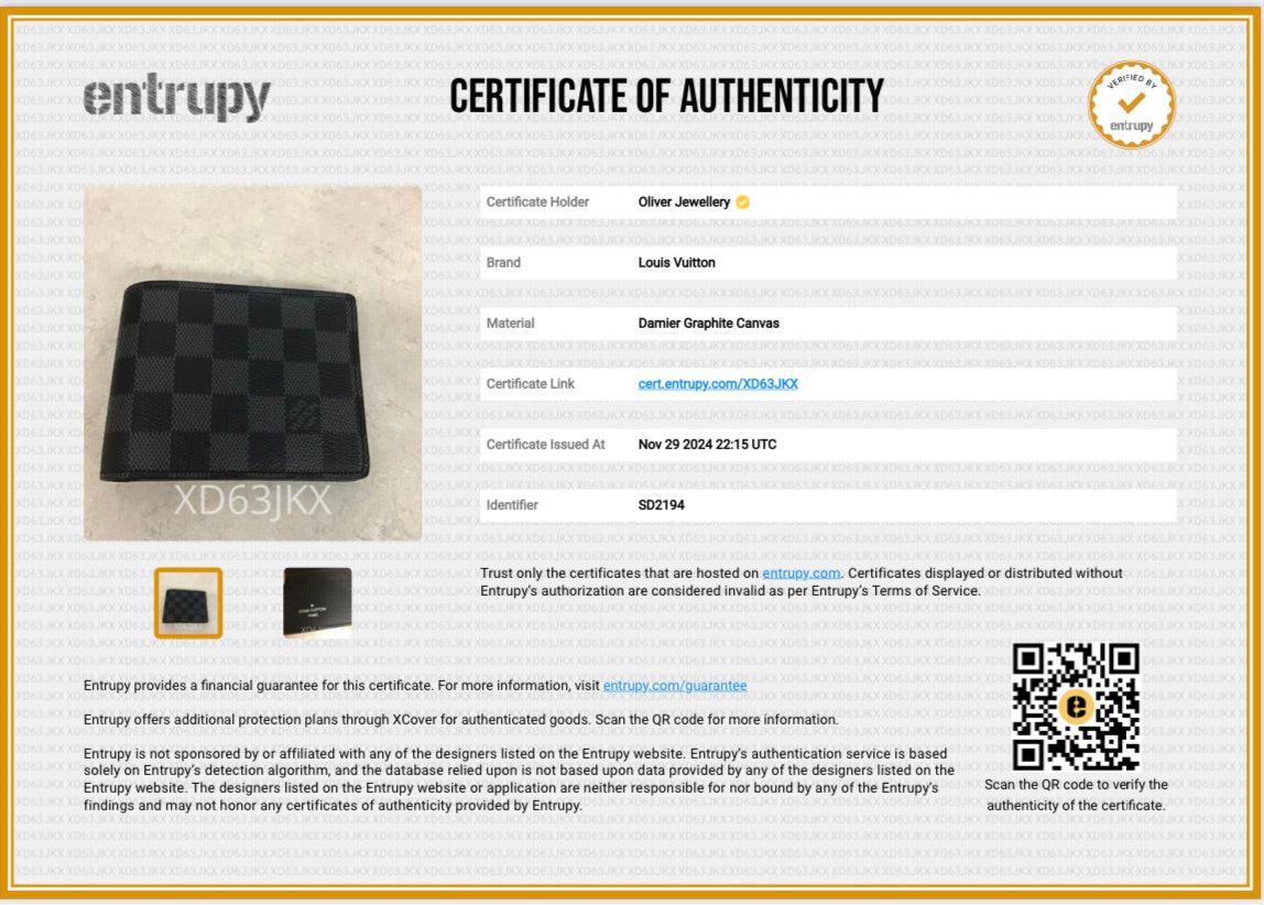 Louis Vuitton Damier Graphite Multiple Wallet w/ Box