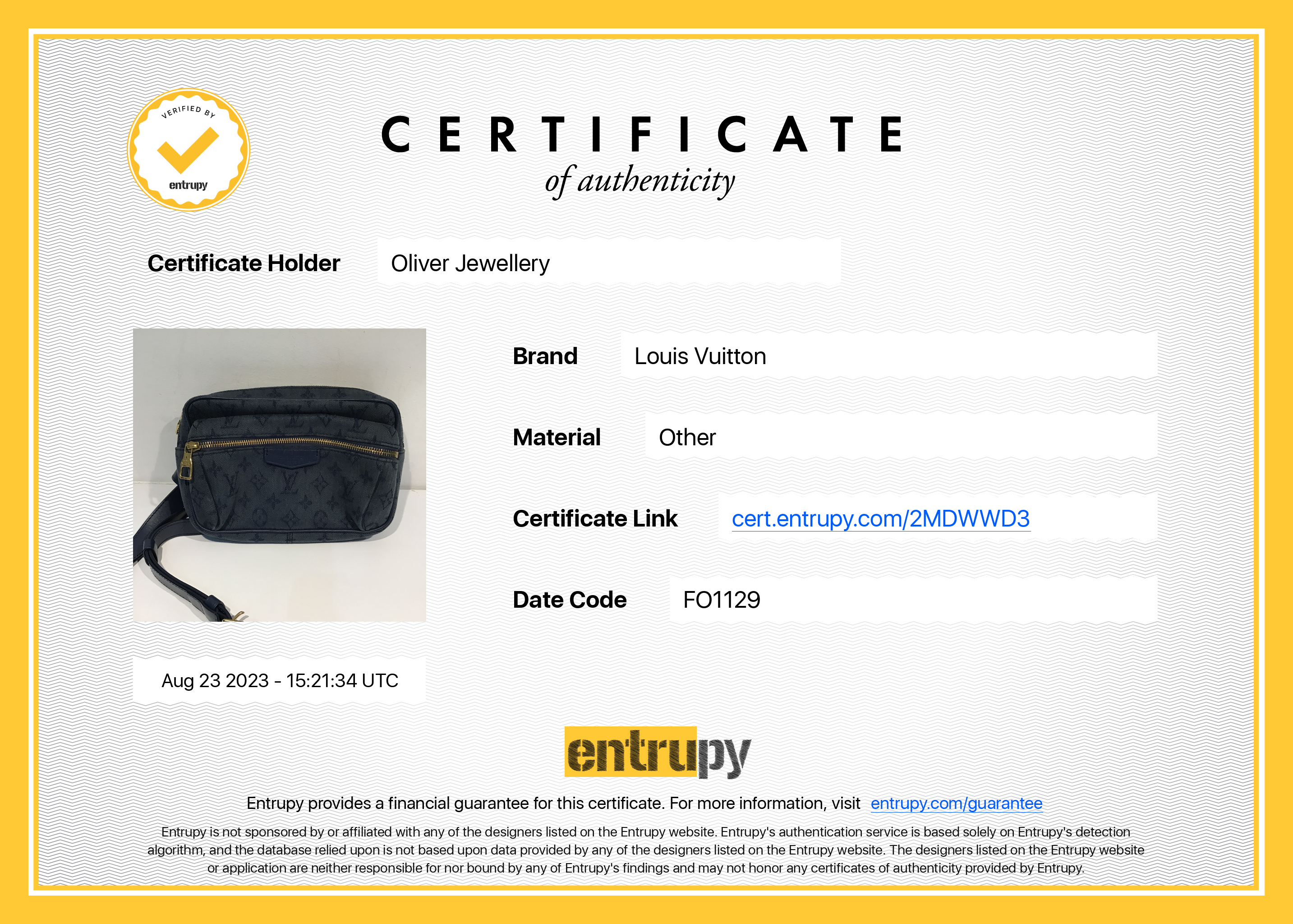 Louis Vuitton Denim Monogram Outdoor Bumbag w/ Box