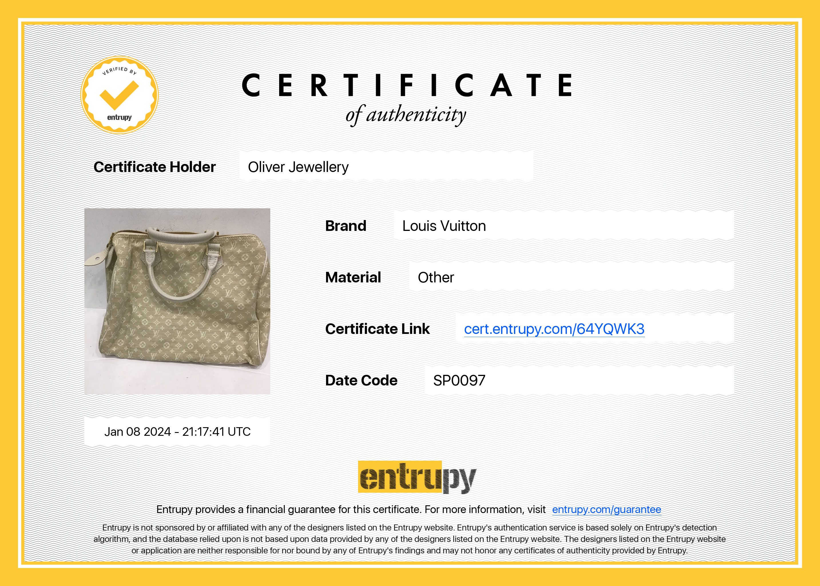 Louis Vuitton Dune Mini Lin Speedy 30