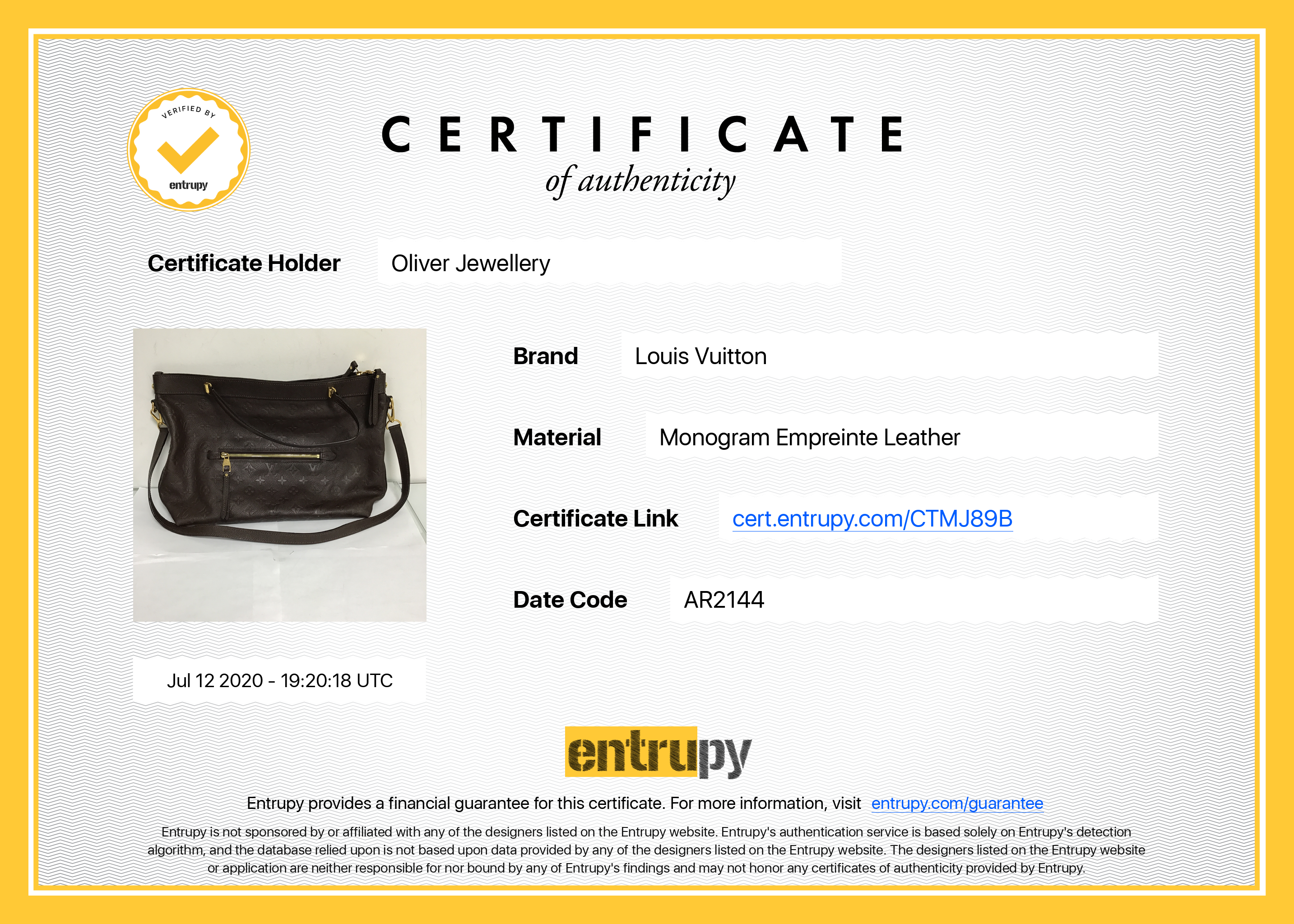 Louis Vuitton Empreinte Bastille MM