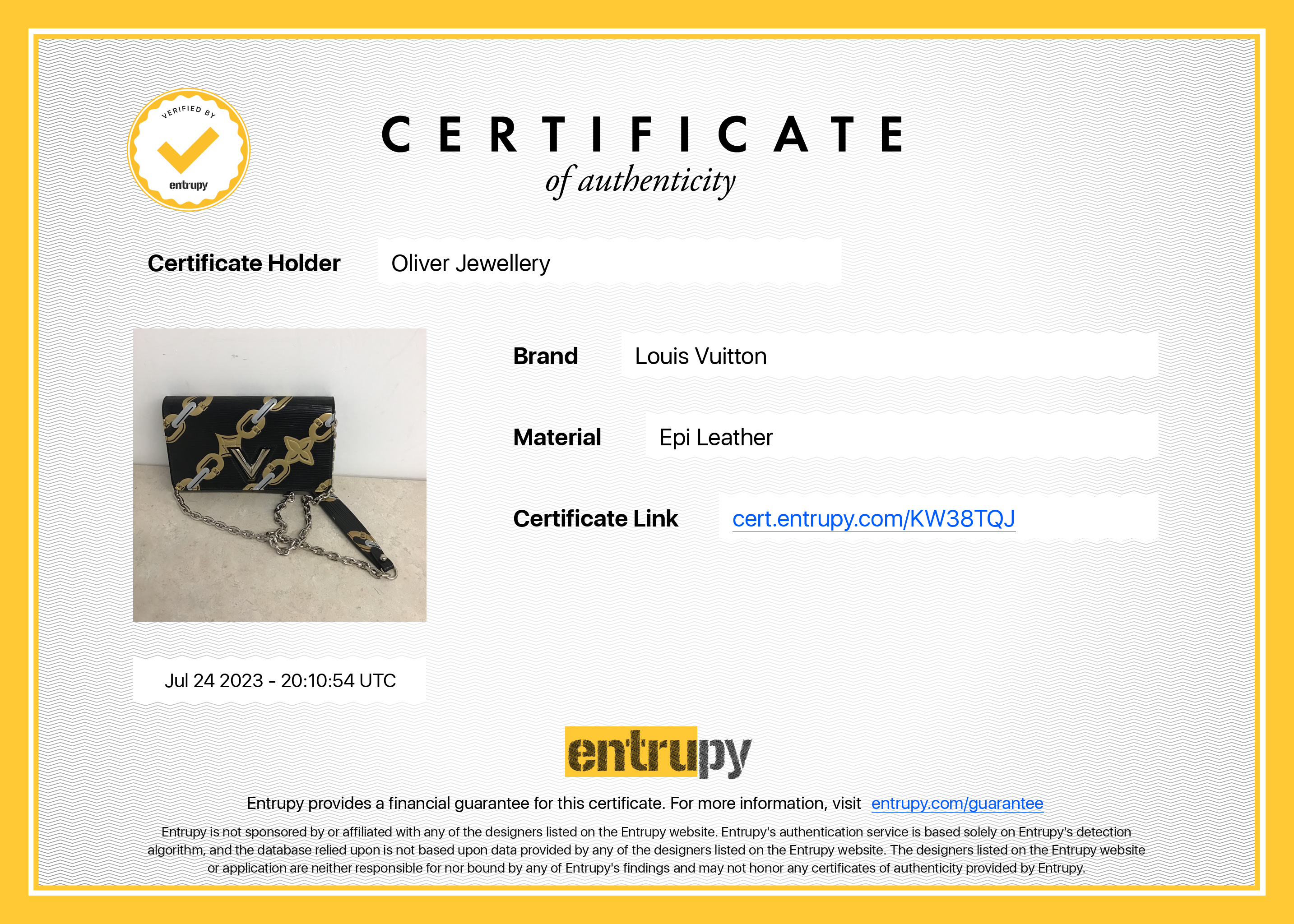 Louis Vuitton Epi Chain Flower Twist Chain Wallet