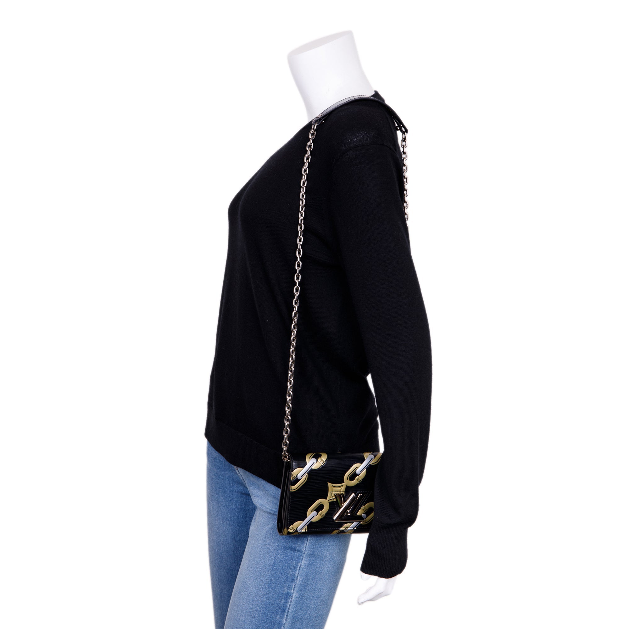 Louis Vuitton Epi Chain Flower Twist Chain Wallet