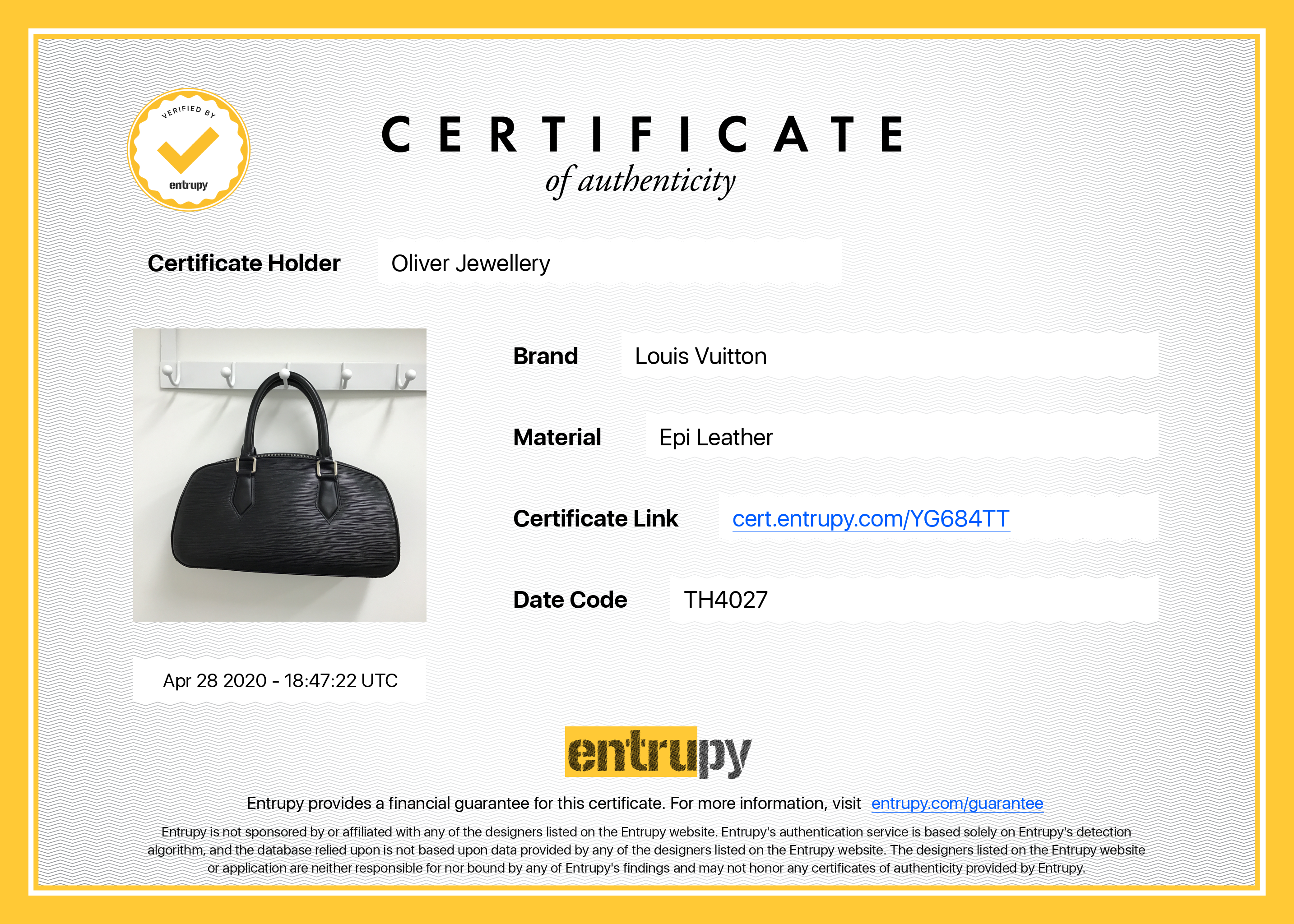 Louis Vuitton Epi Jasmin Bag