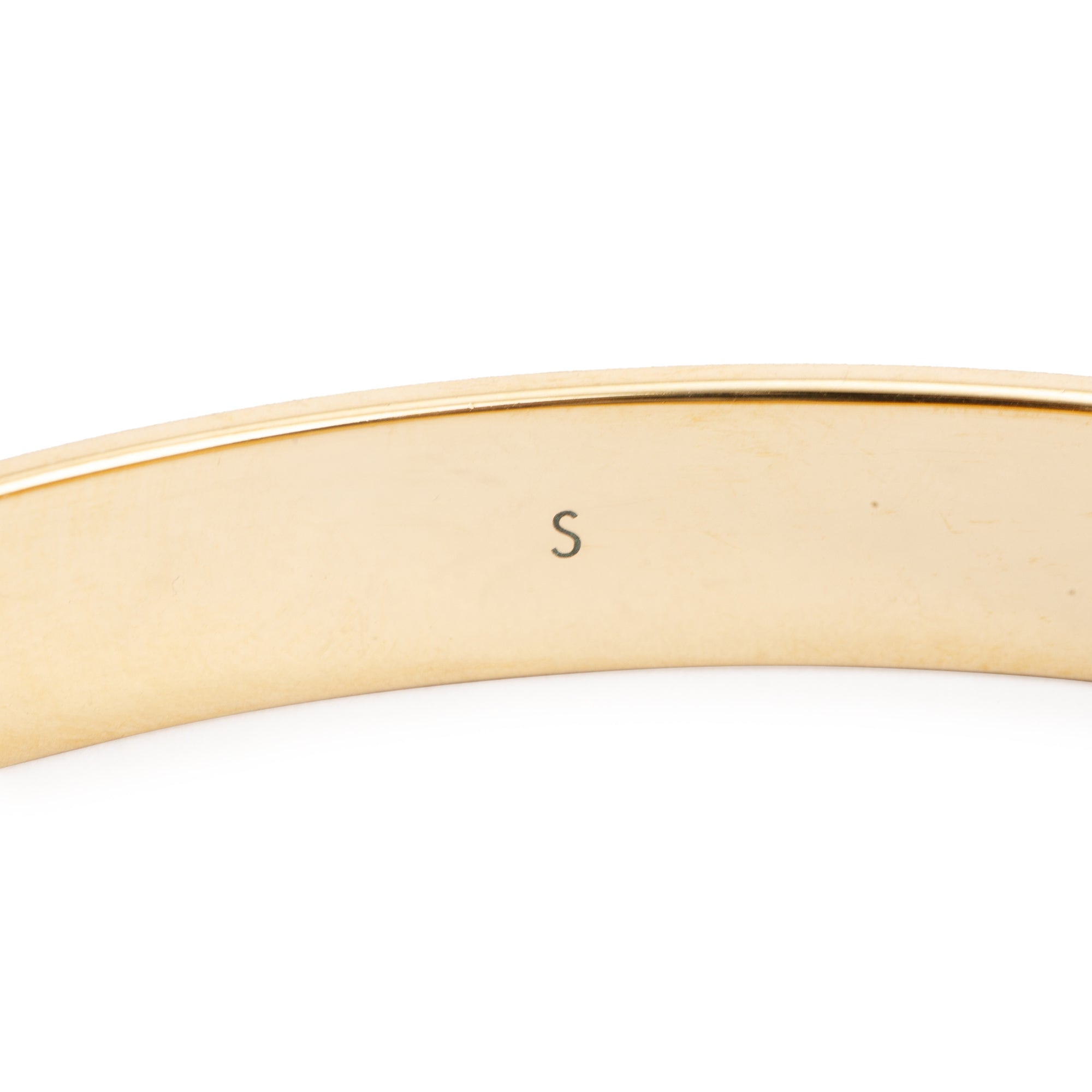 Louis Vuitton Gold Monogram Brass Nanogram Cuff Bracelet