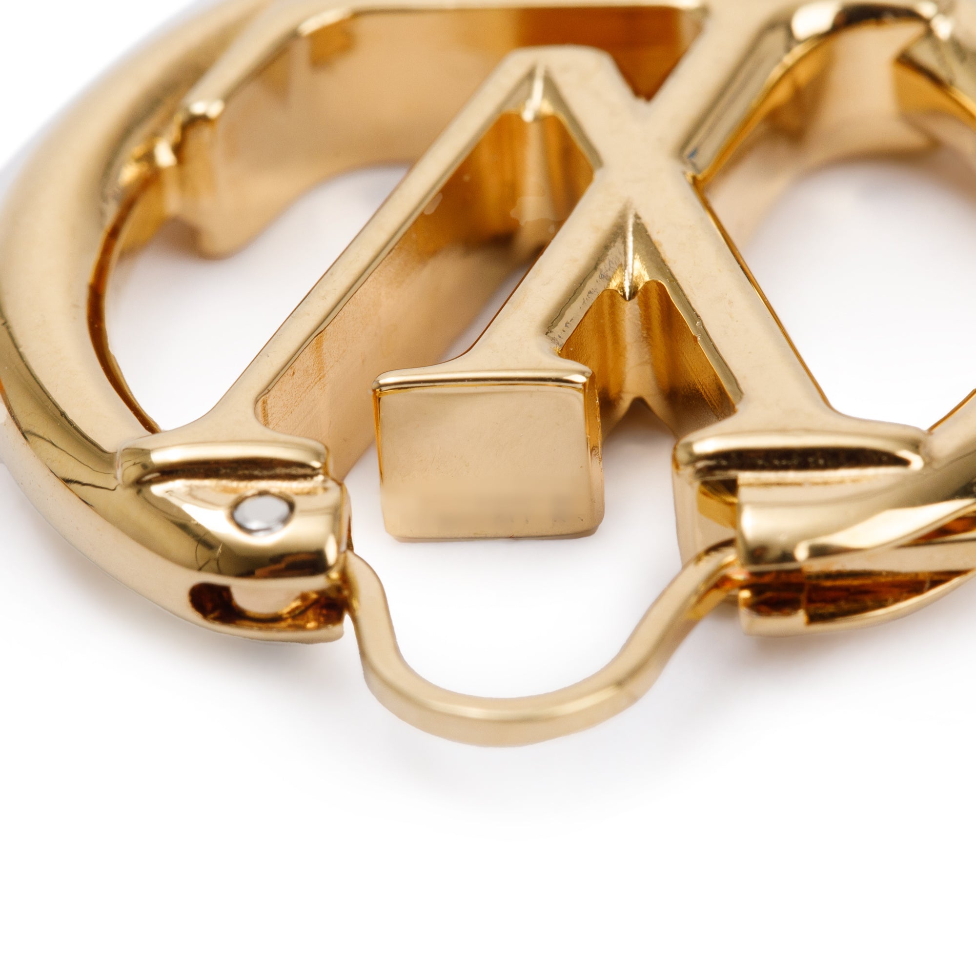 Louis Vuitton Gold-Plated Louise PM Earrings w/ Box