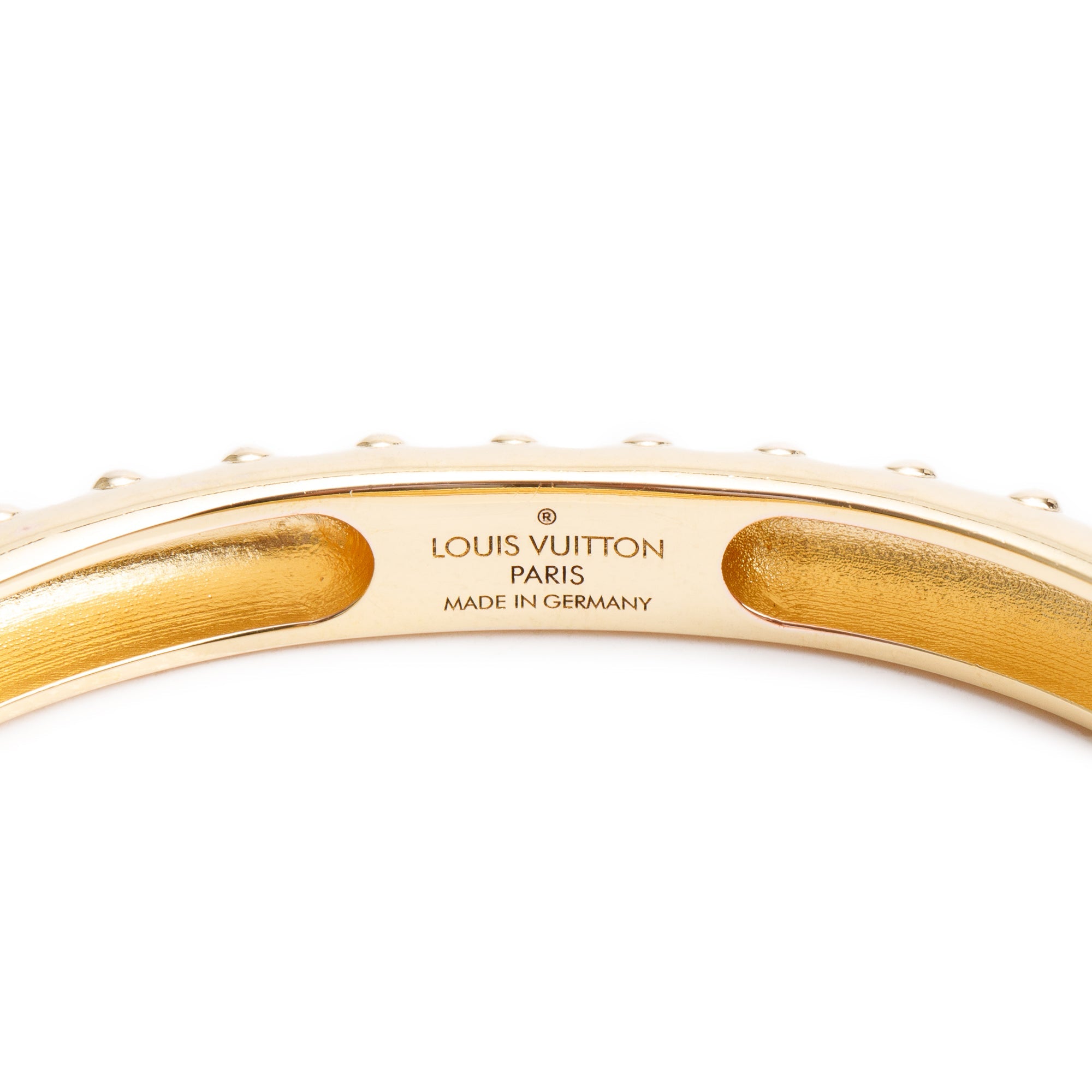 Louis Vuitton Gold Plated 'Must Have Studs' Bracelet