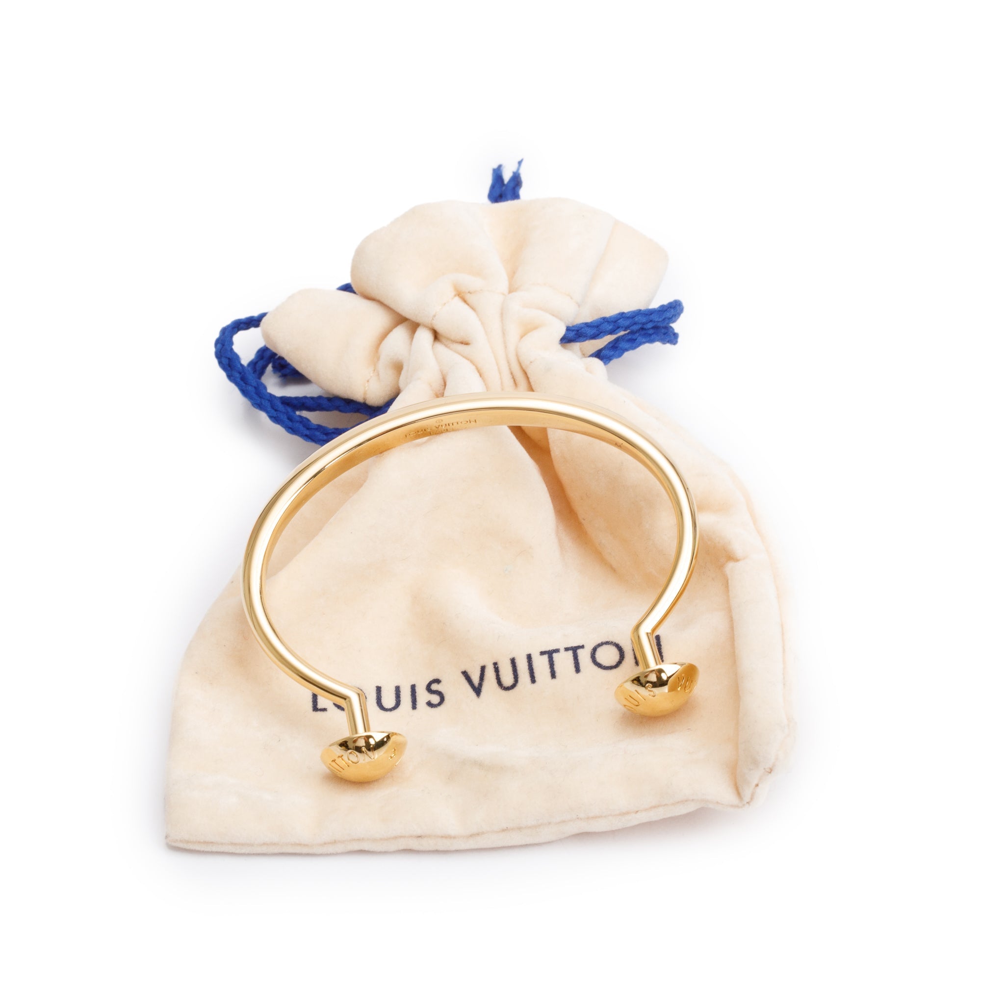 Louis Vuitton Gold Plated Studdy Cuff Bracelet