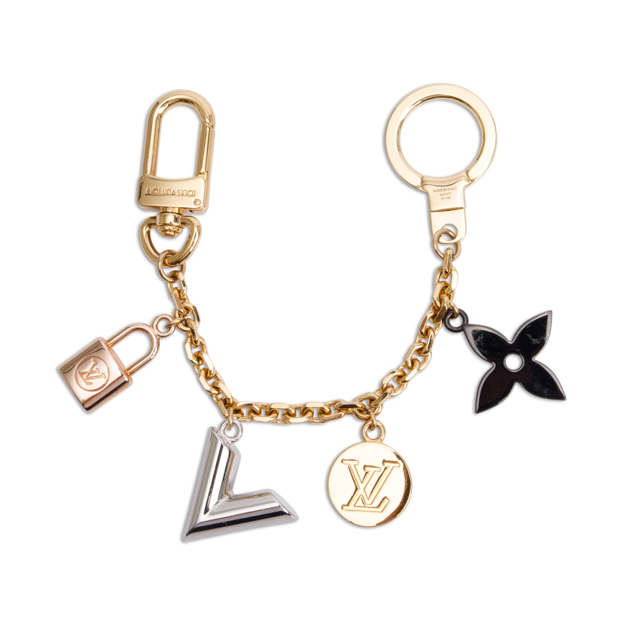 Louis Vuitton Gold, Rose & Silver Tone Metal Kaleido V Bag Charm