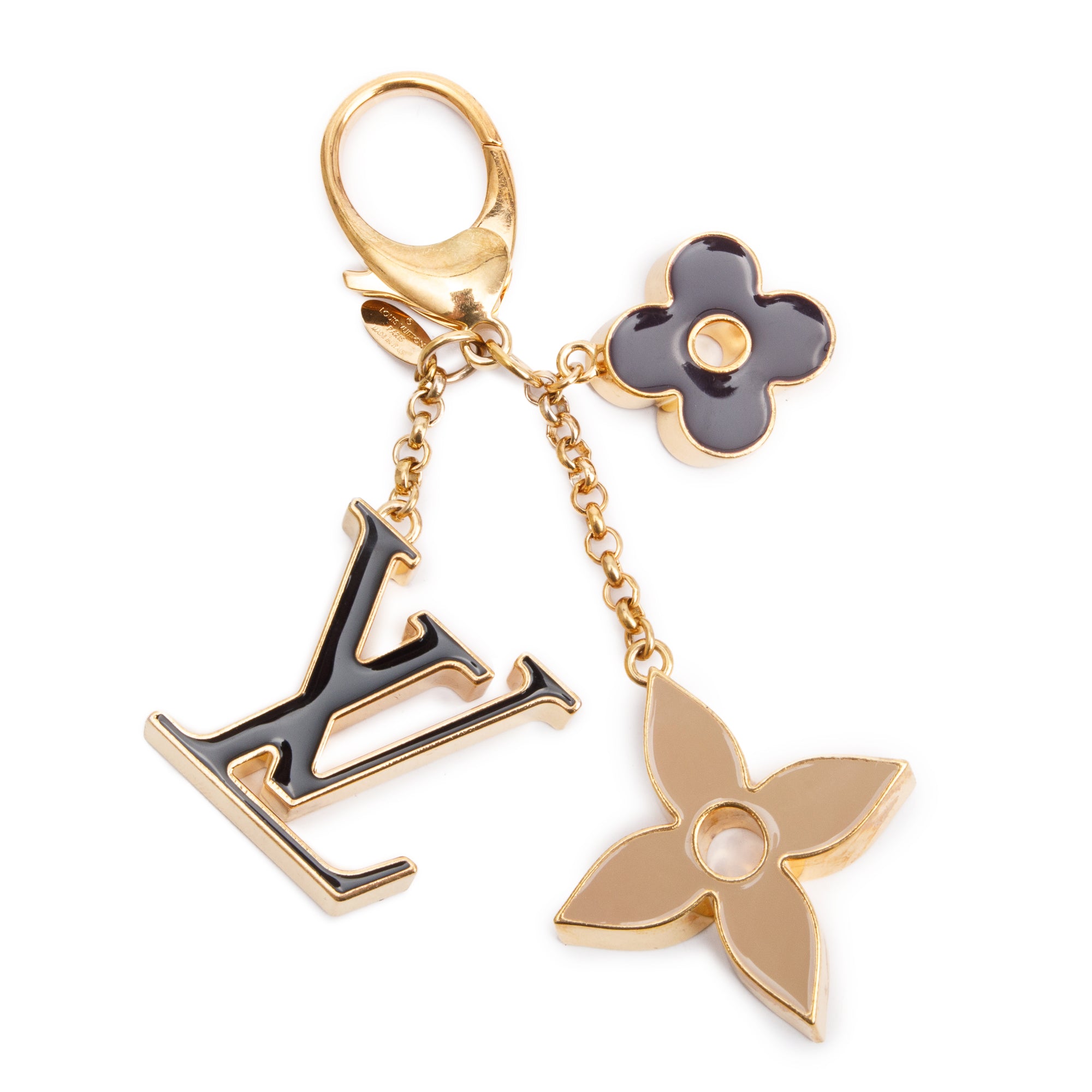 Louis Vuitton Gold-Tone Fleur de Monogram Bag Charm