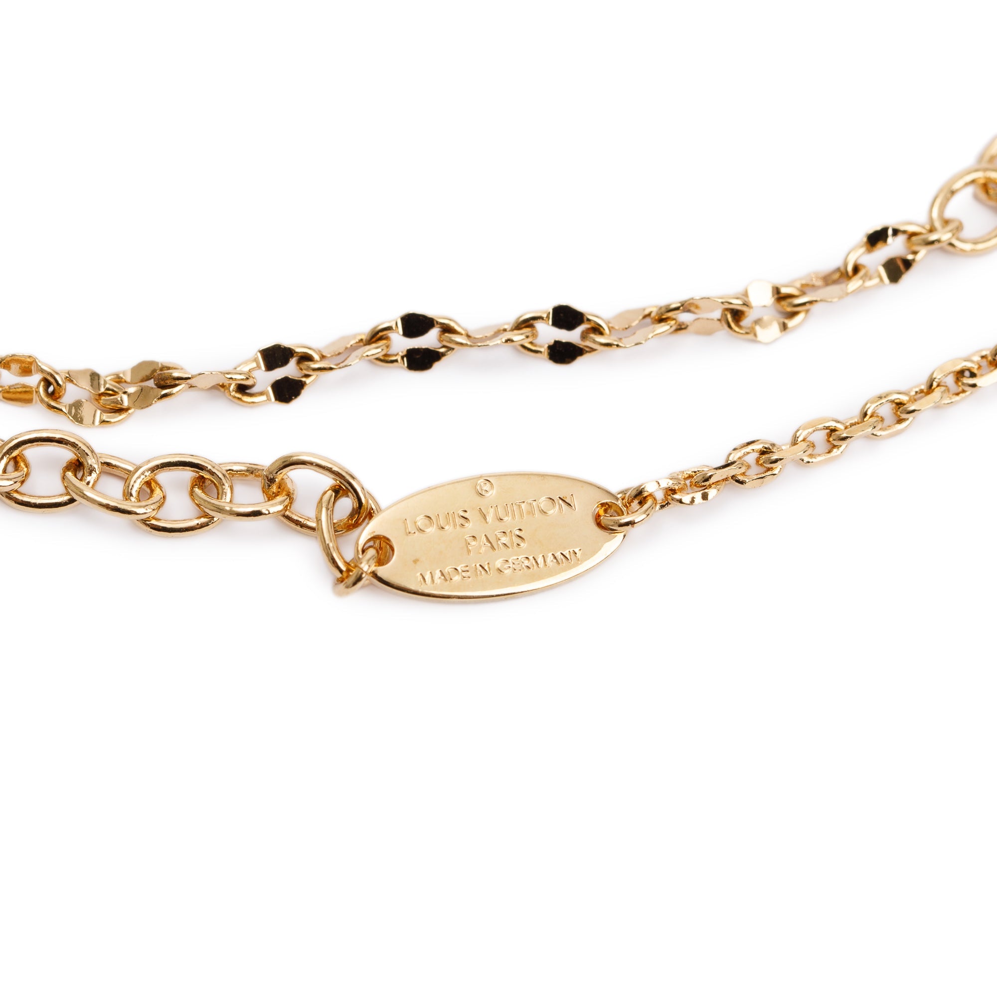 Louis Vuitton Gold-Tone Metal Blooming Strass Necklace