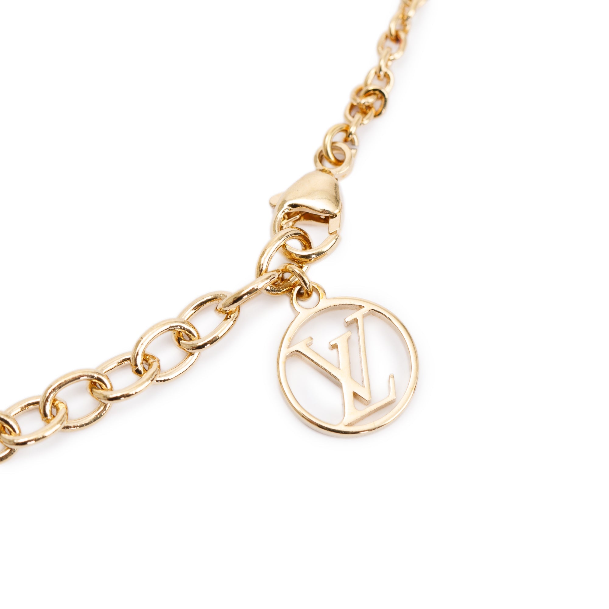 Louis Vuitton Gold-Tone Metal Flower Full Necklace