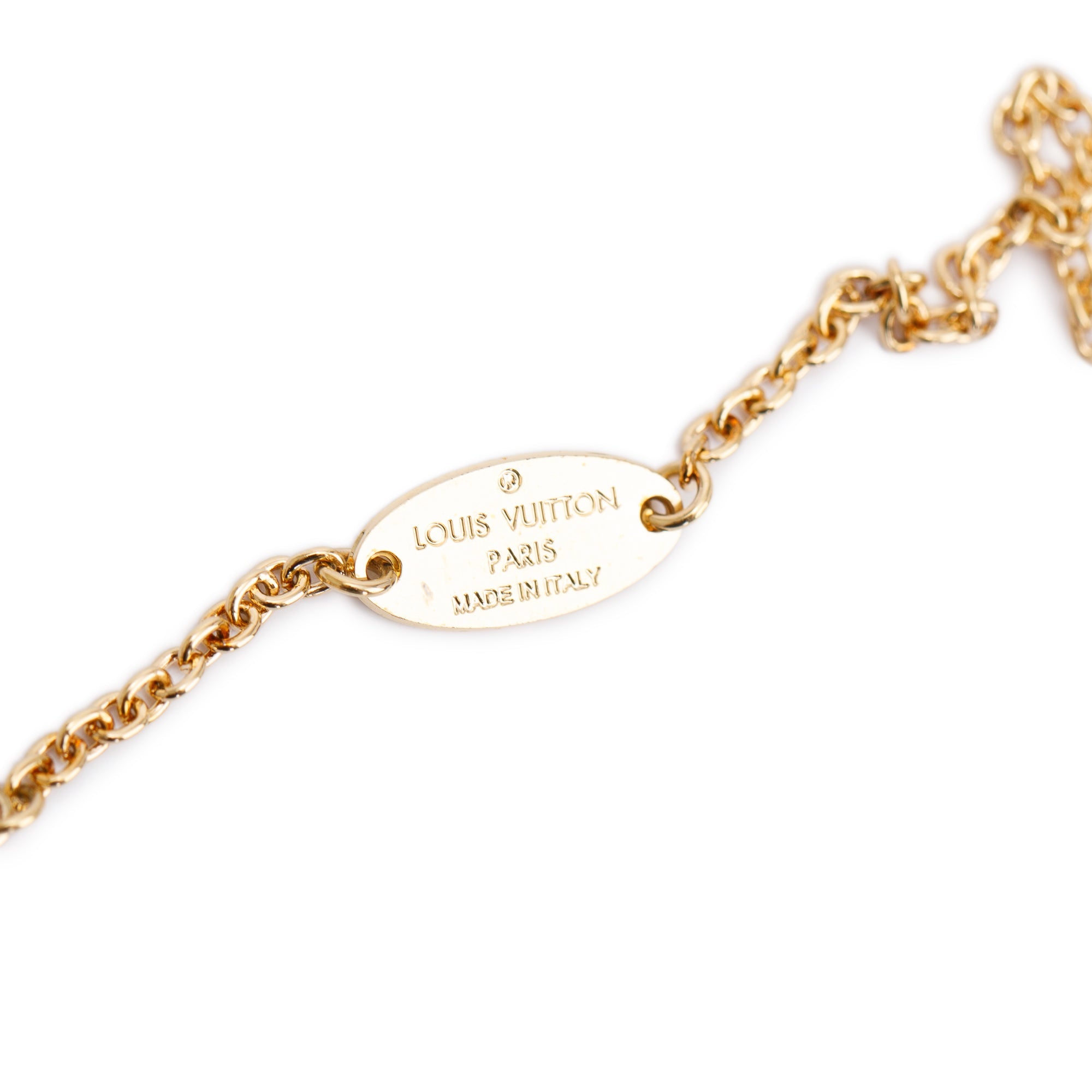 Louis Vuitton Gold-Tone Metal Flower Full Necklace