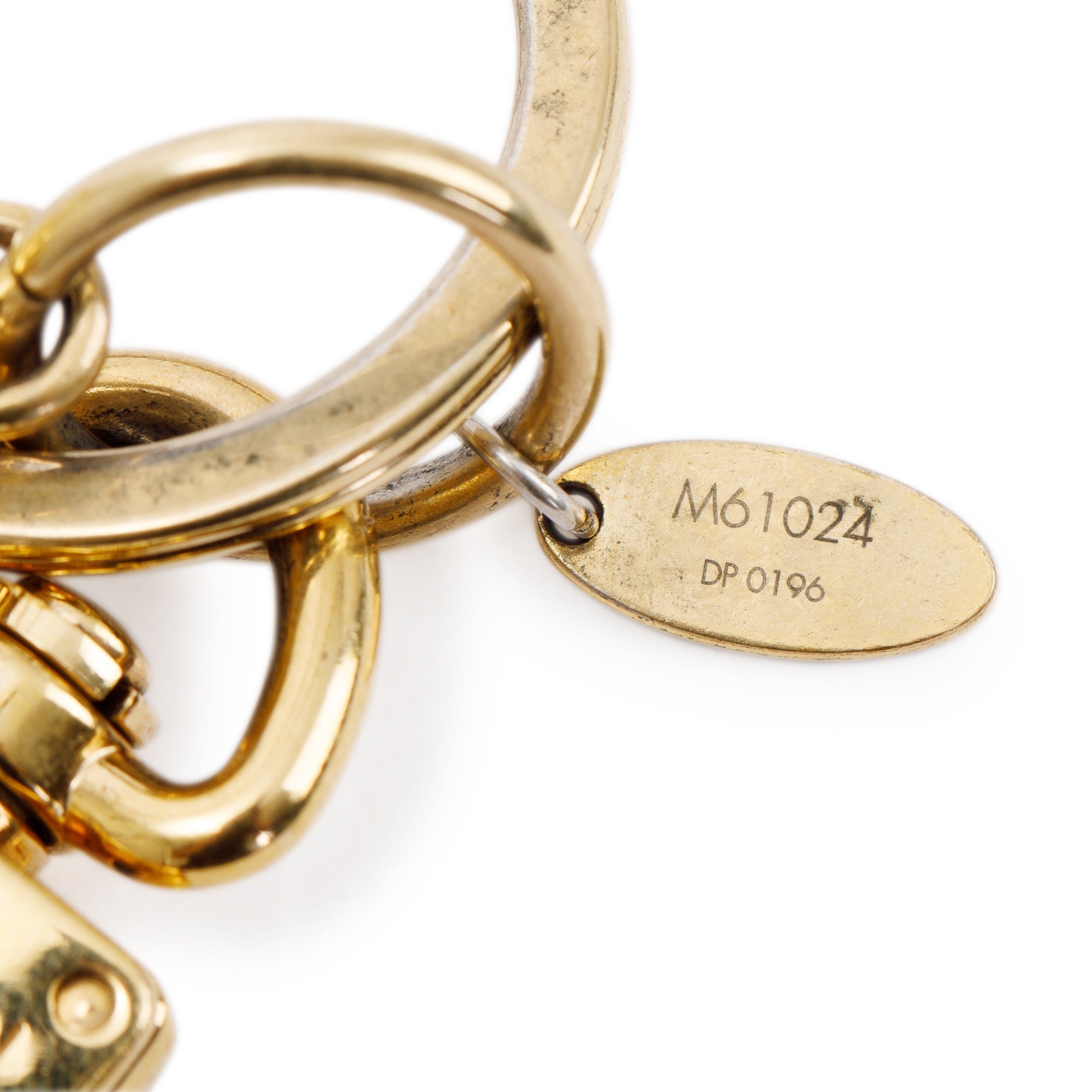 Louis Vuitton Gold Tone Metal LV Sphere Key Holder & Bag Charm