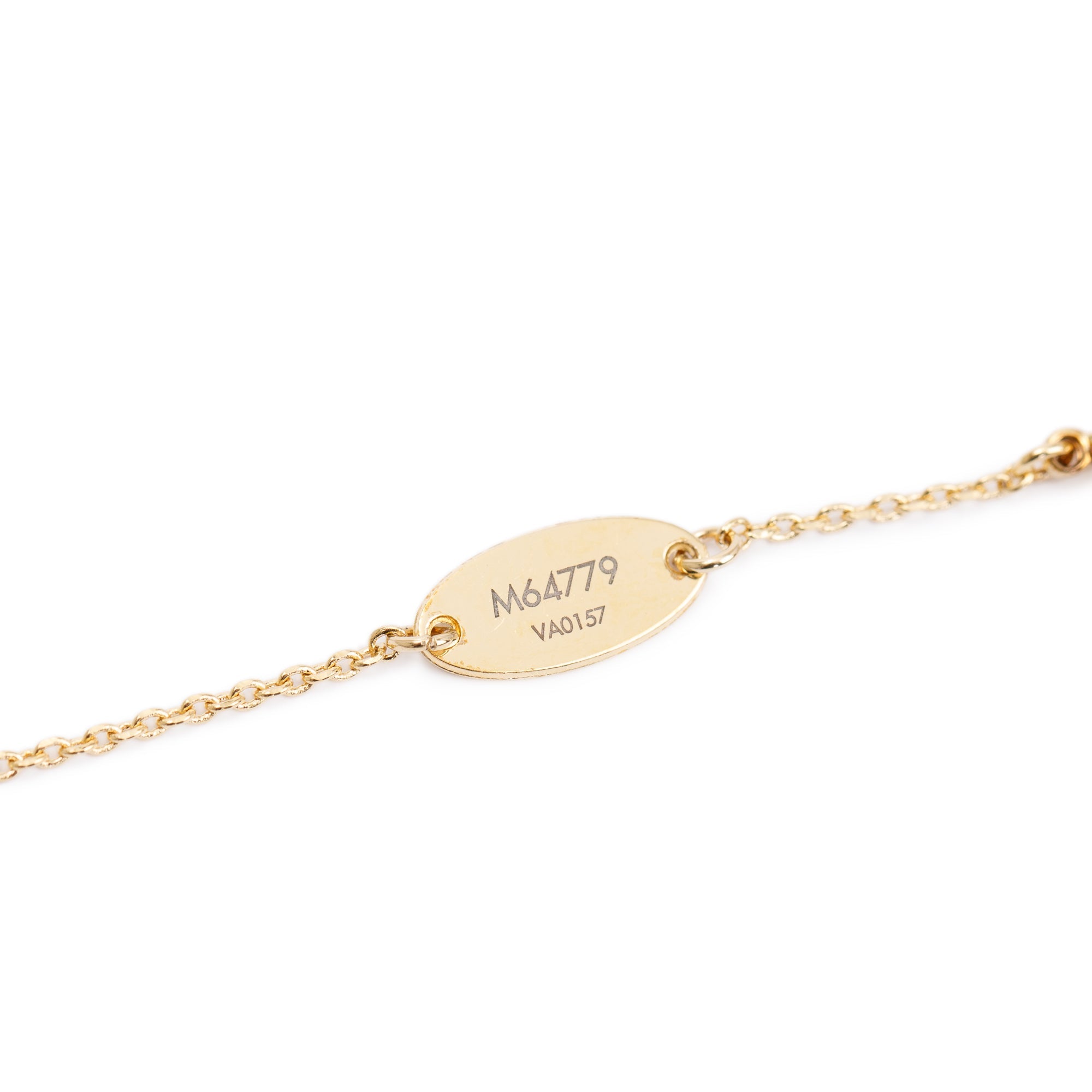 Louis Vuitton Gold-Tone Metal & Strass LV & Me Letter "P" Pendant Necklace