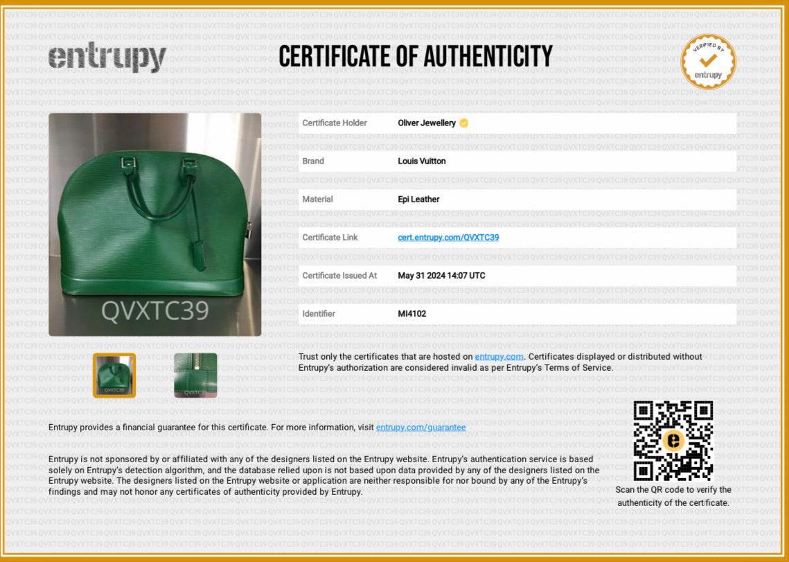 Louis Vuitton Green Epi Leather Alma GM