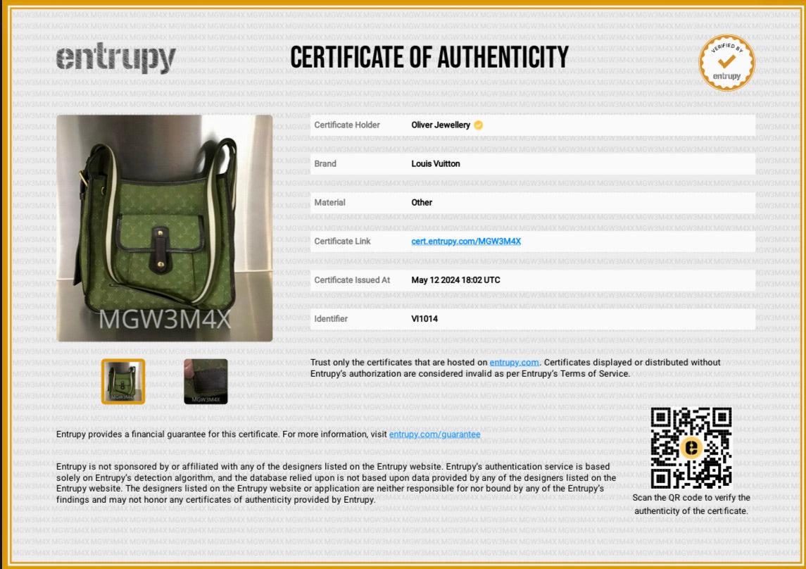 Louis Vuitton Green Monogram Mini Lin Mary Kate Besace