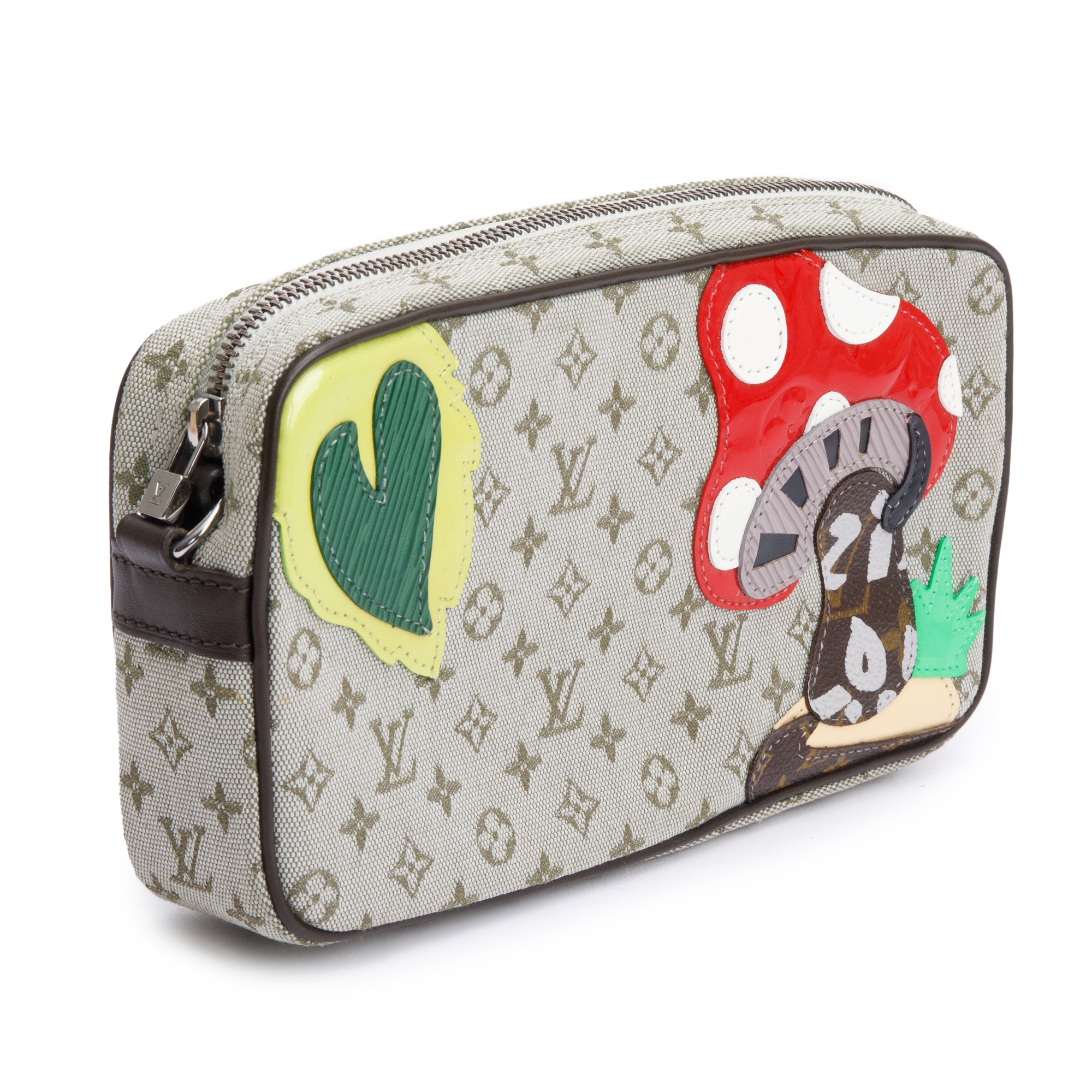 Louis Vuitton Khaki Green Monogram Mini Lin Conte De Fees Mushroom MIni Pochette