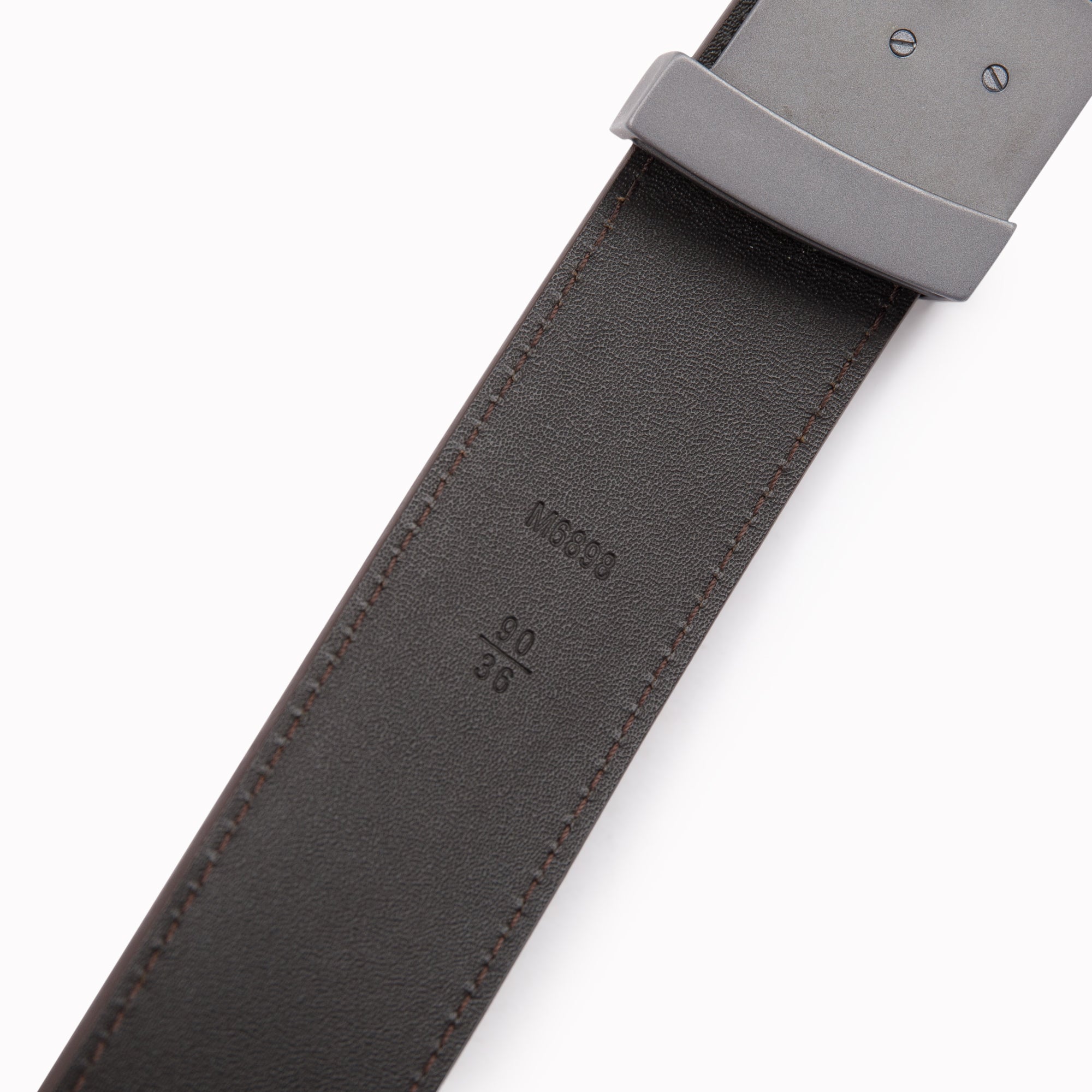 Louis Vuitton LV Initiales 35MM Grey Taiga Leather Belt