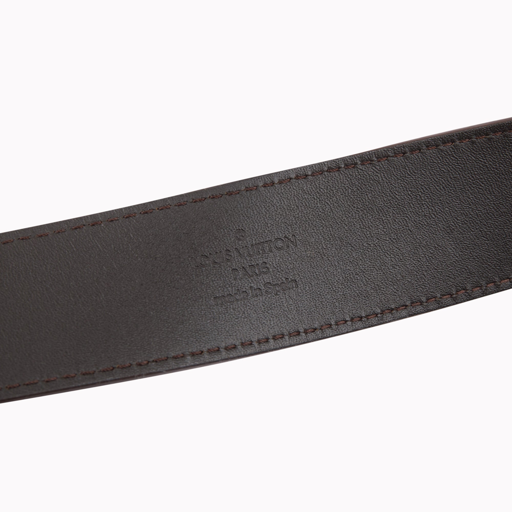 Louis Vuitton LV Initiales 35MM Grey Taiga Leather Belt