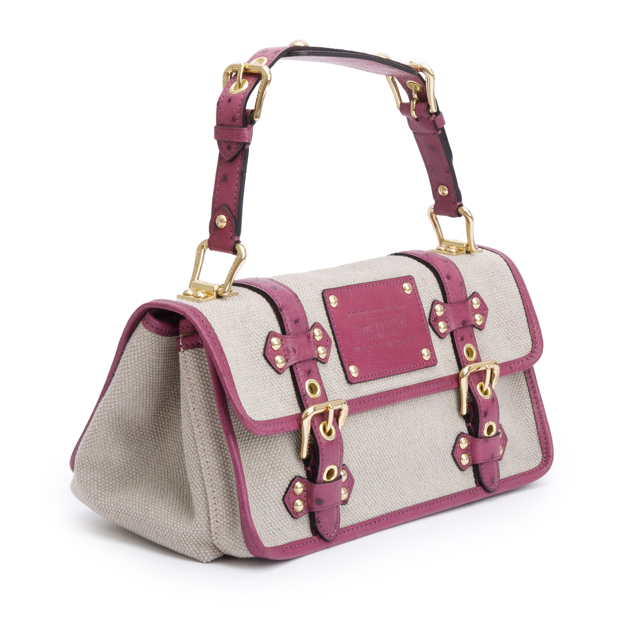 Louis Vuitton Lilac Toile Ostrich Toile Trianon Sac Express GM Bag