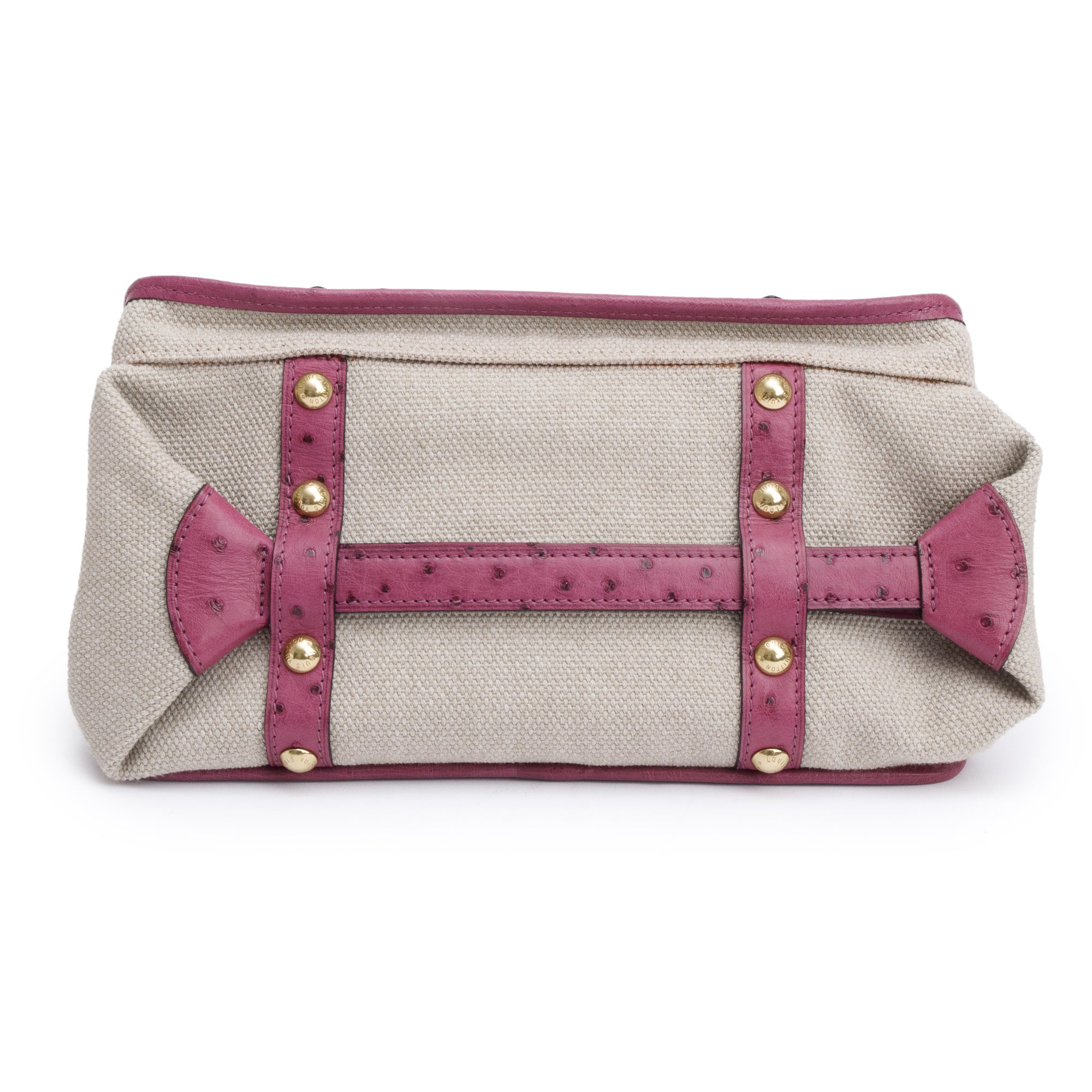 Louis Vuitton Lilac Toile Ostrich Toile Trianon Sac Express GM Bag