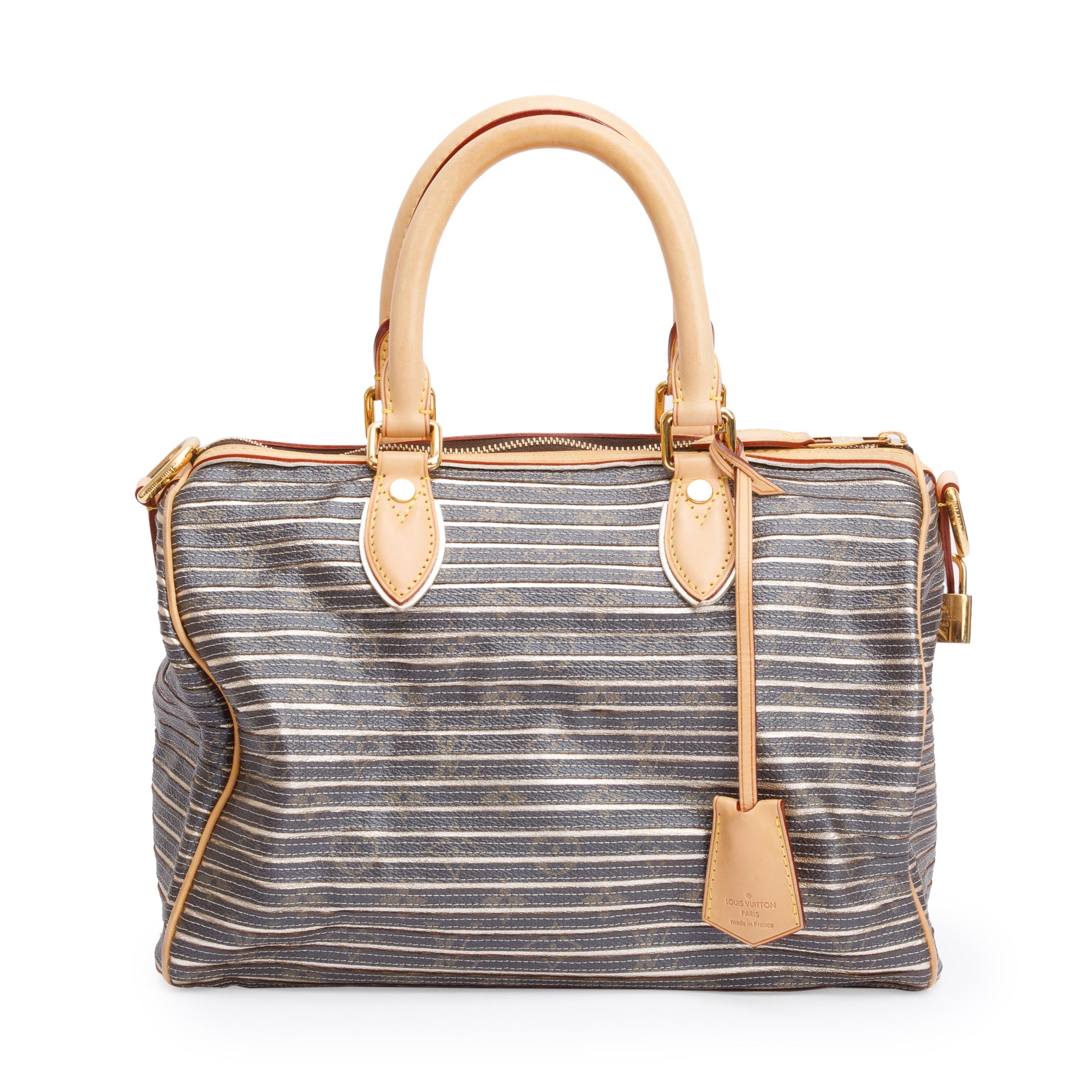 Louis Vuitton Limited Edition Argent Monogram Eden Speedy Bandouliere 30 w/ Strap