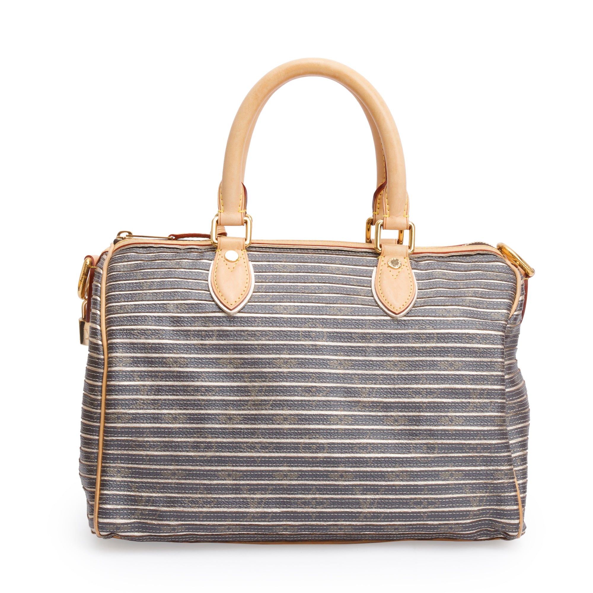 Louis Vuitton Limited Edition Argent Monogram Eden Speedy Bandouliere 30 w/ Strap