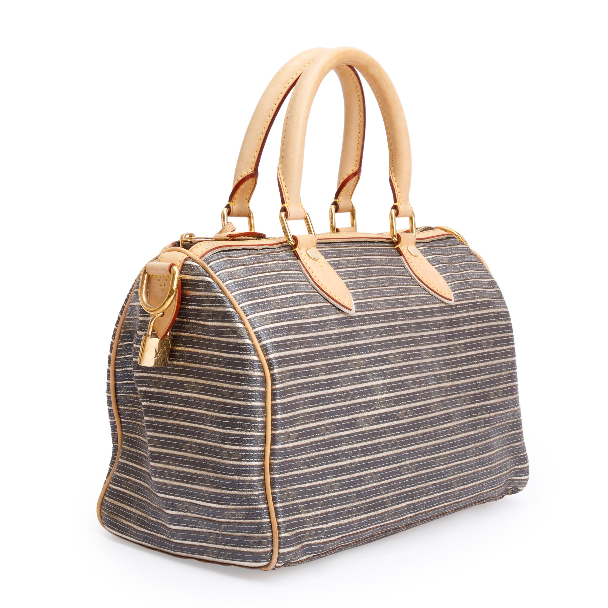 Louis Vuitton Limited Edition Argent Monogram Eden Speedy Bandouliere 30 w/ Strap