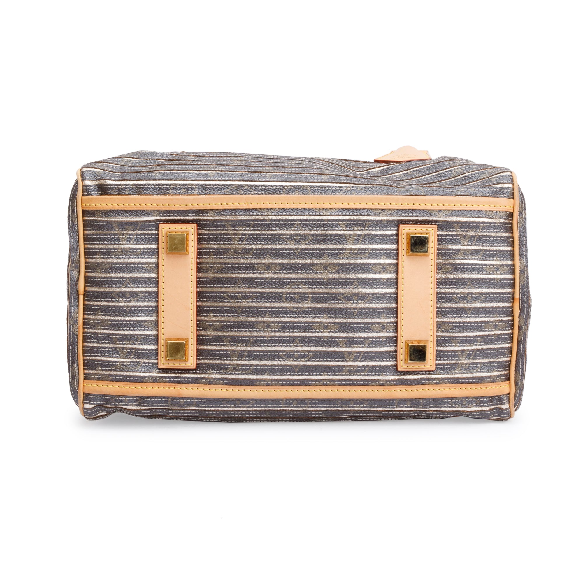 Louis Vuitton Limited Edition Argent Monogram Eden Speedy Bandouliere 30 w/ Strap