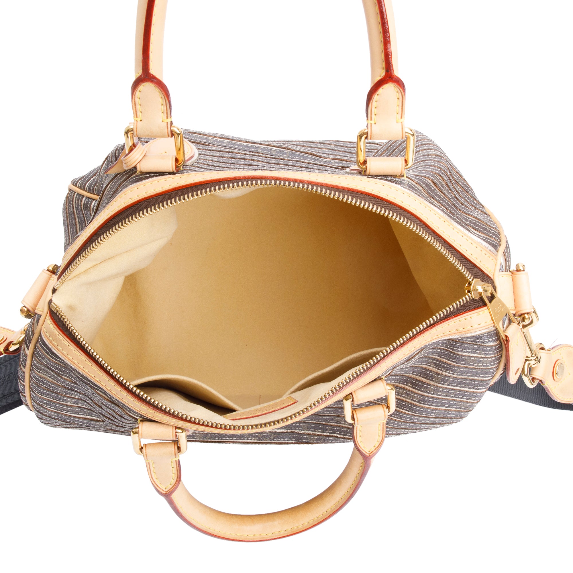 Louis Vuitton Limited Edition Argent Monogram Eden Speedy Bandouliere 30 w/ Strap