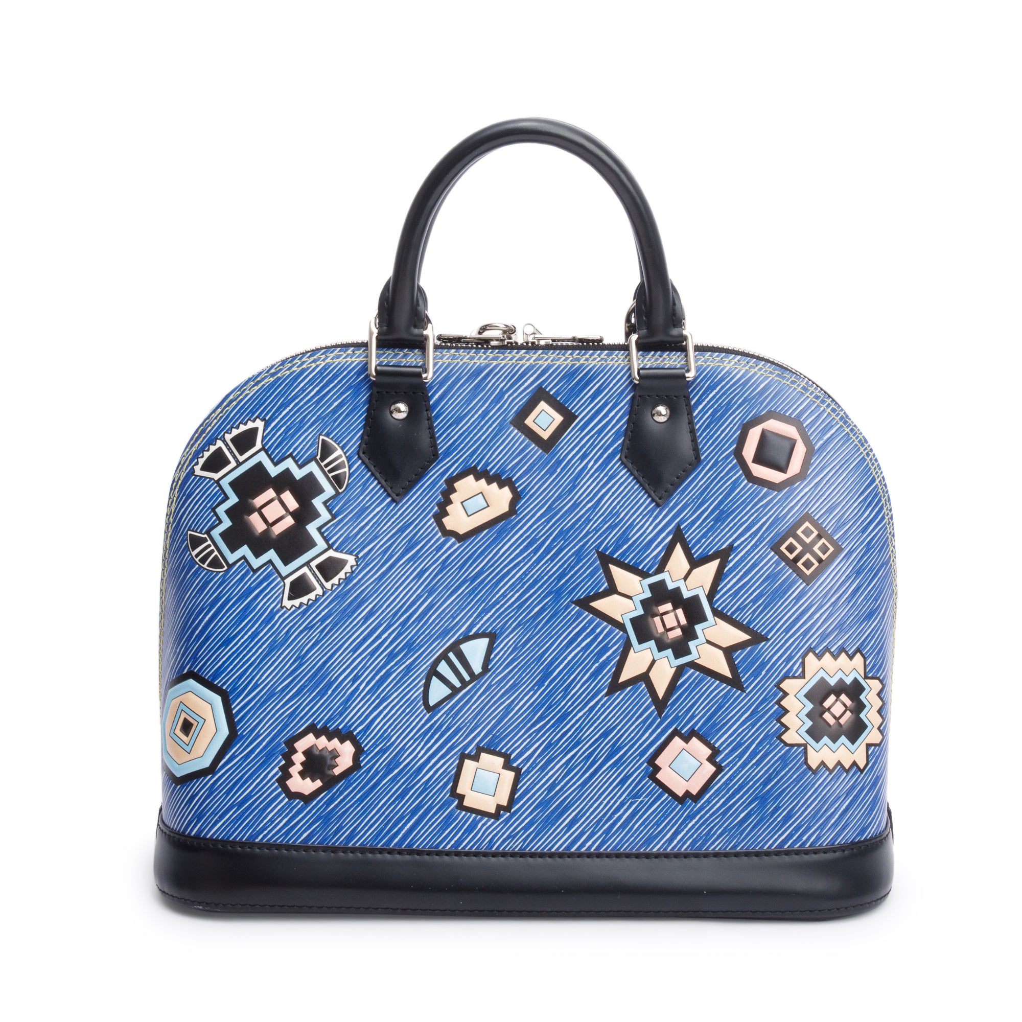 Louis Vuitton Limited Edition Blue Azteque Epi Leather Alma PM