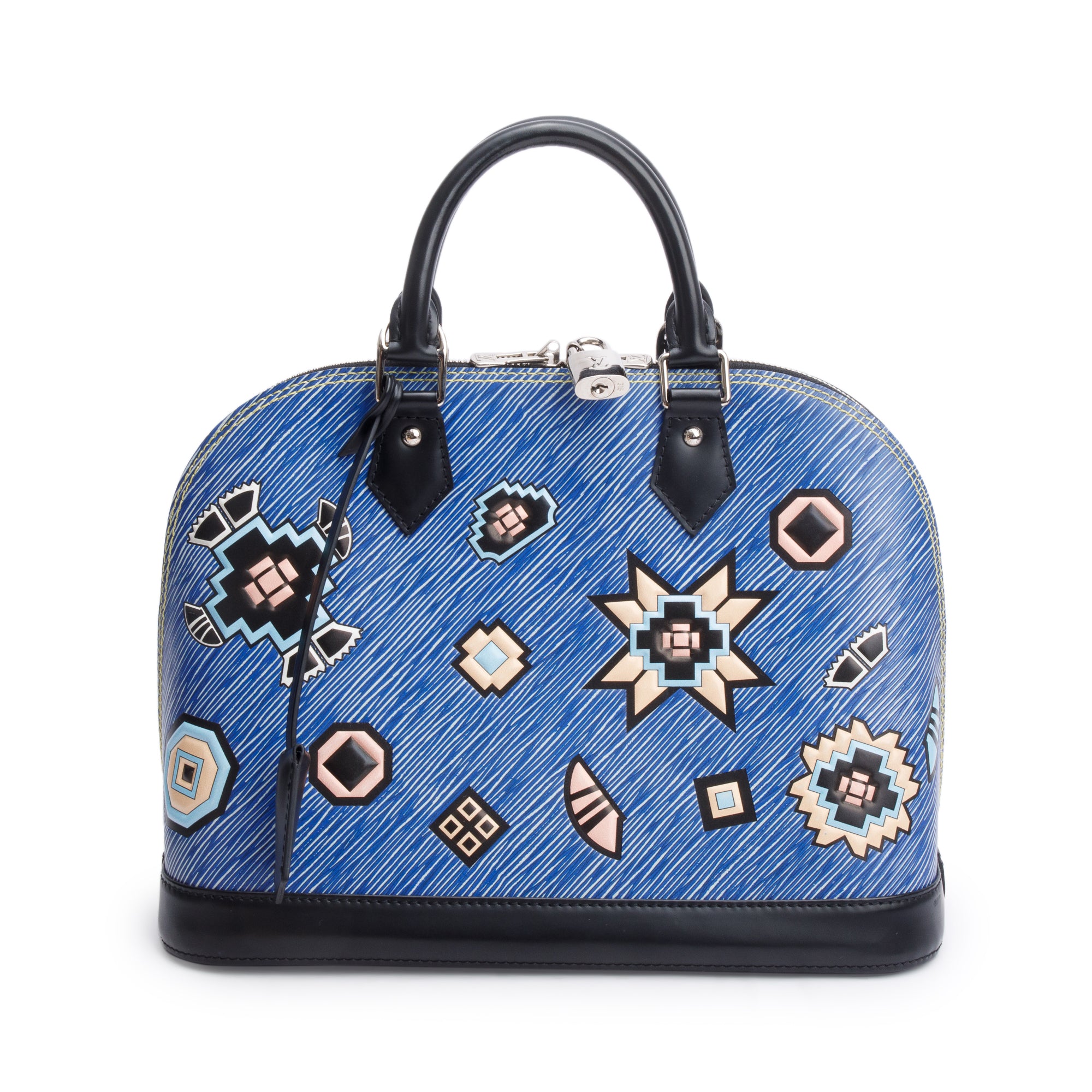 Louis Vuitton Limited Edition Blue Azteque Epi Leather Alma PM